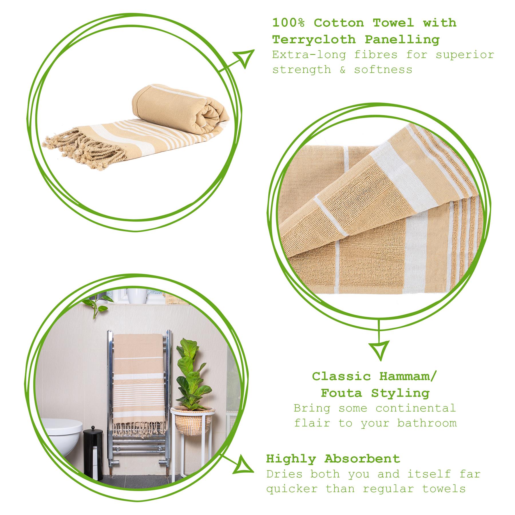 Deluxe Turkish Cotton Bath Towel - Natural