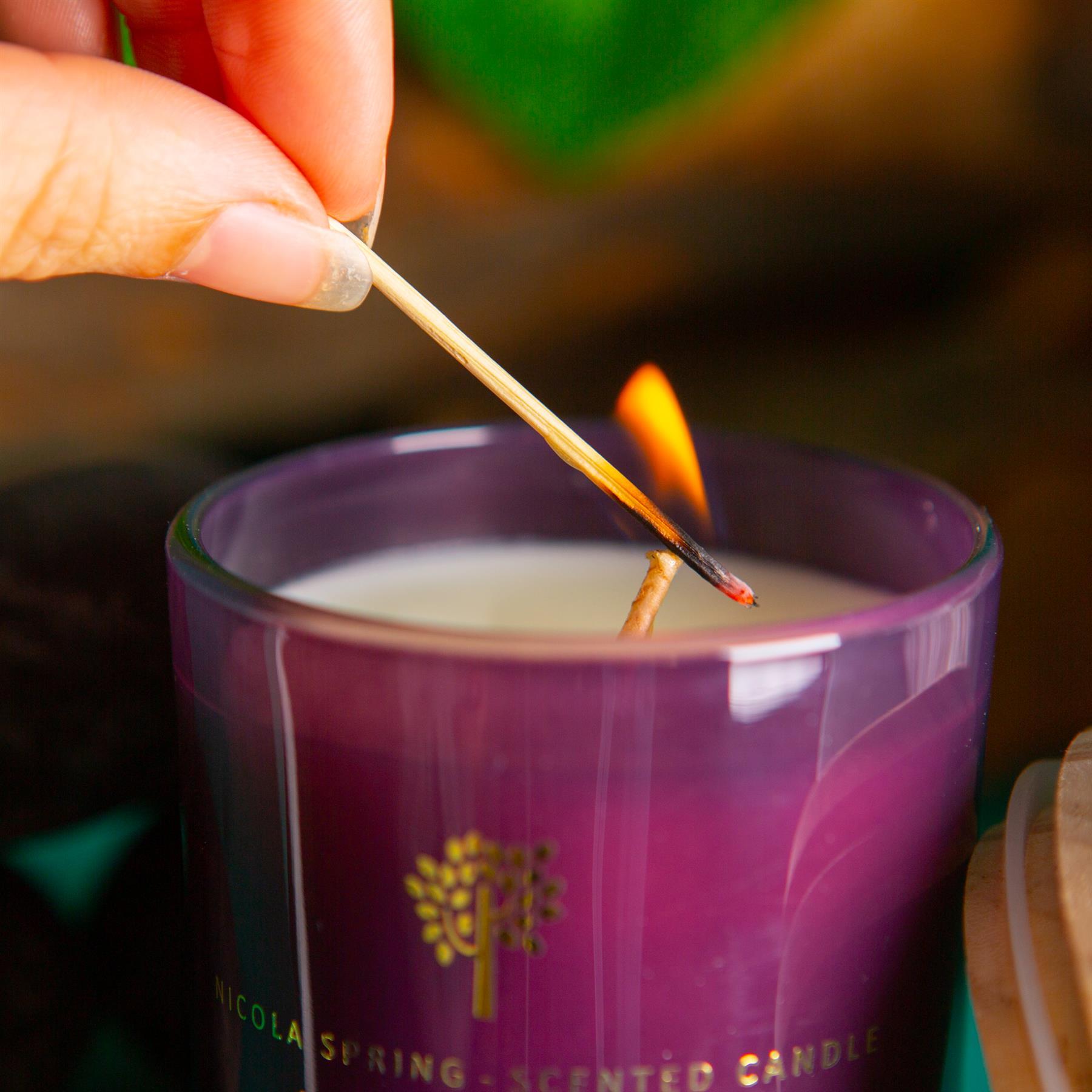 130g Cinnamon & Orange Soy Wax Scented Candle - by Nicola Spring