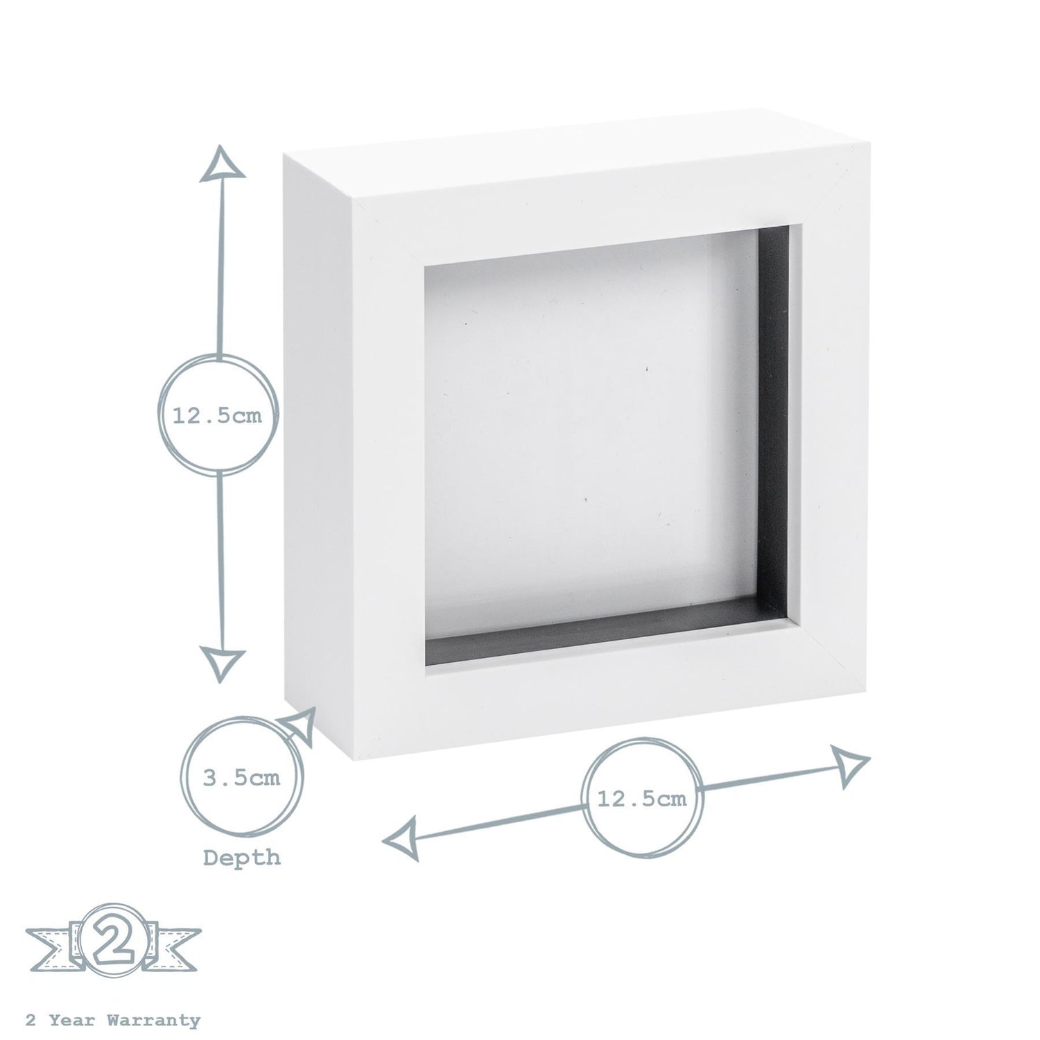 Nicola Spring Box Photo Frame - 4x4 - White