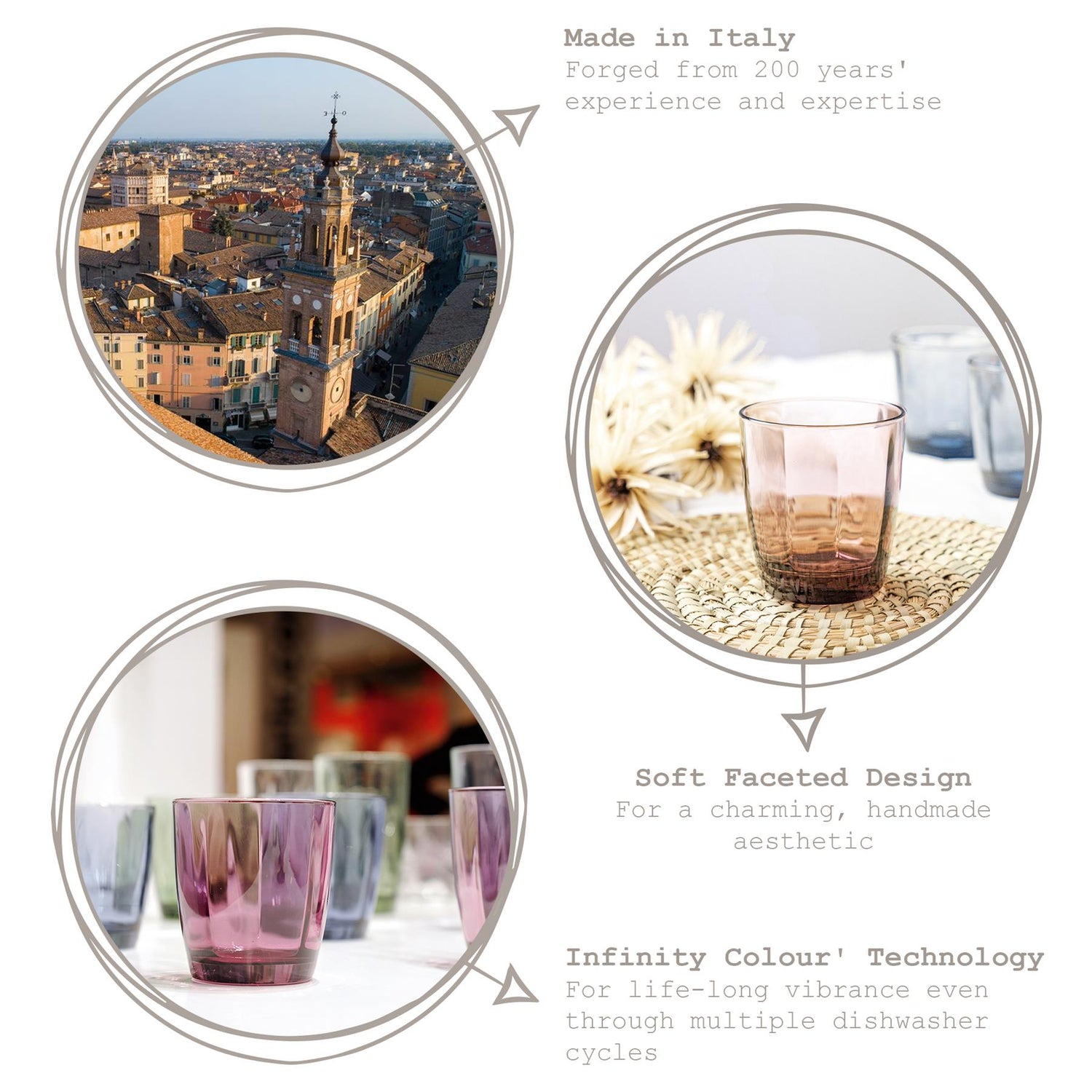 Pulsar Double Old Fashioned Glass - 390ml - Purple - by Bormioli Rocco