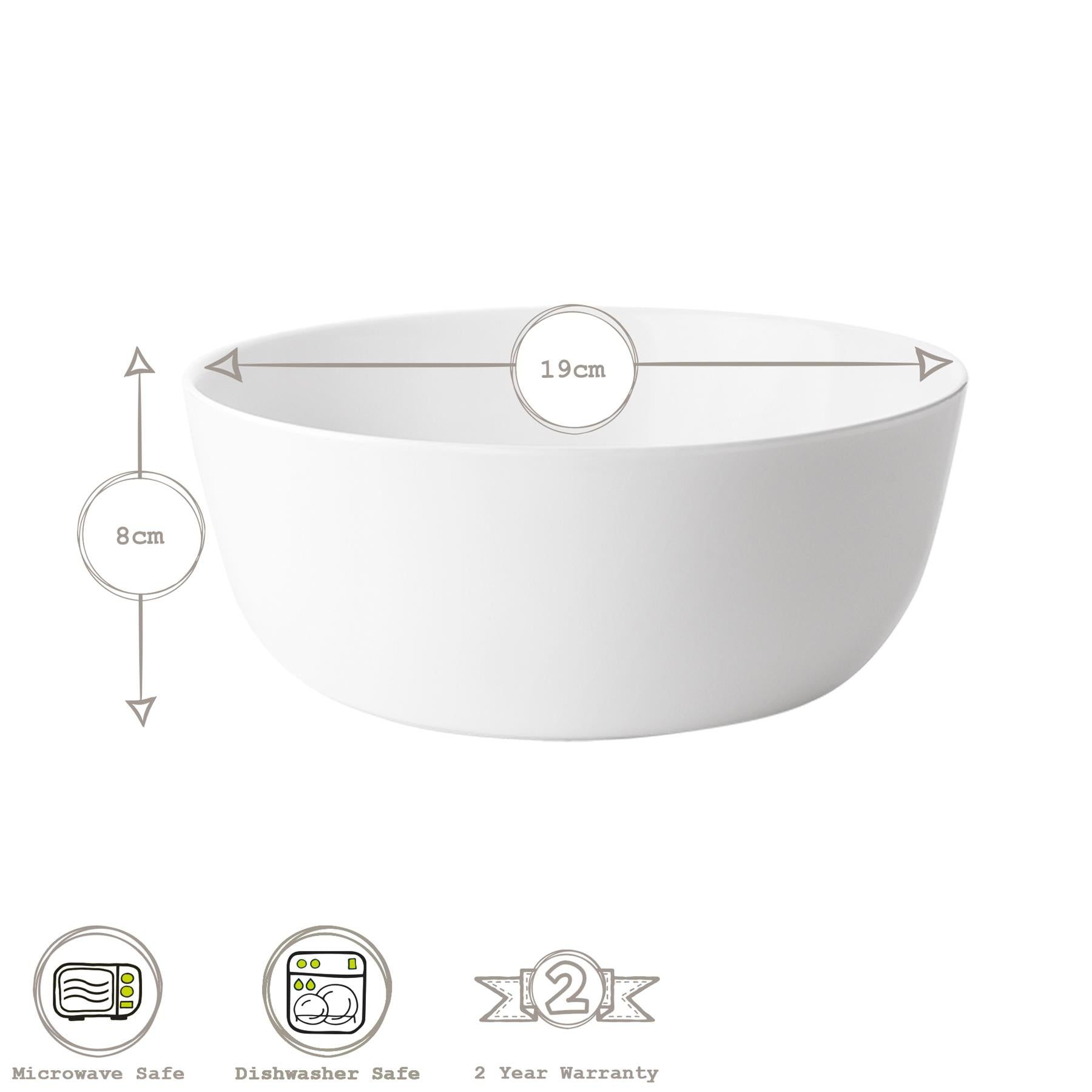 Toledo Glass Salad Bowl - 19cm