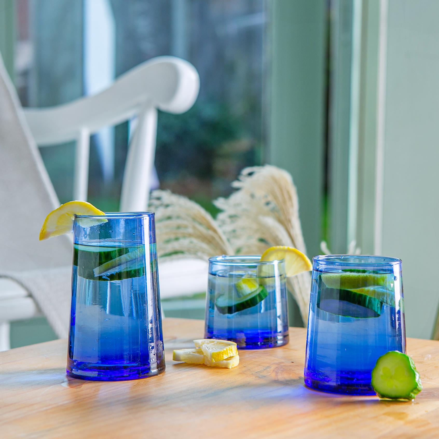 Merzouga Recycled Highball Glass - 320ml - Blue