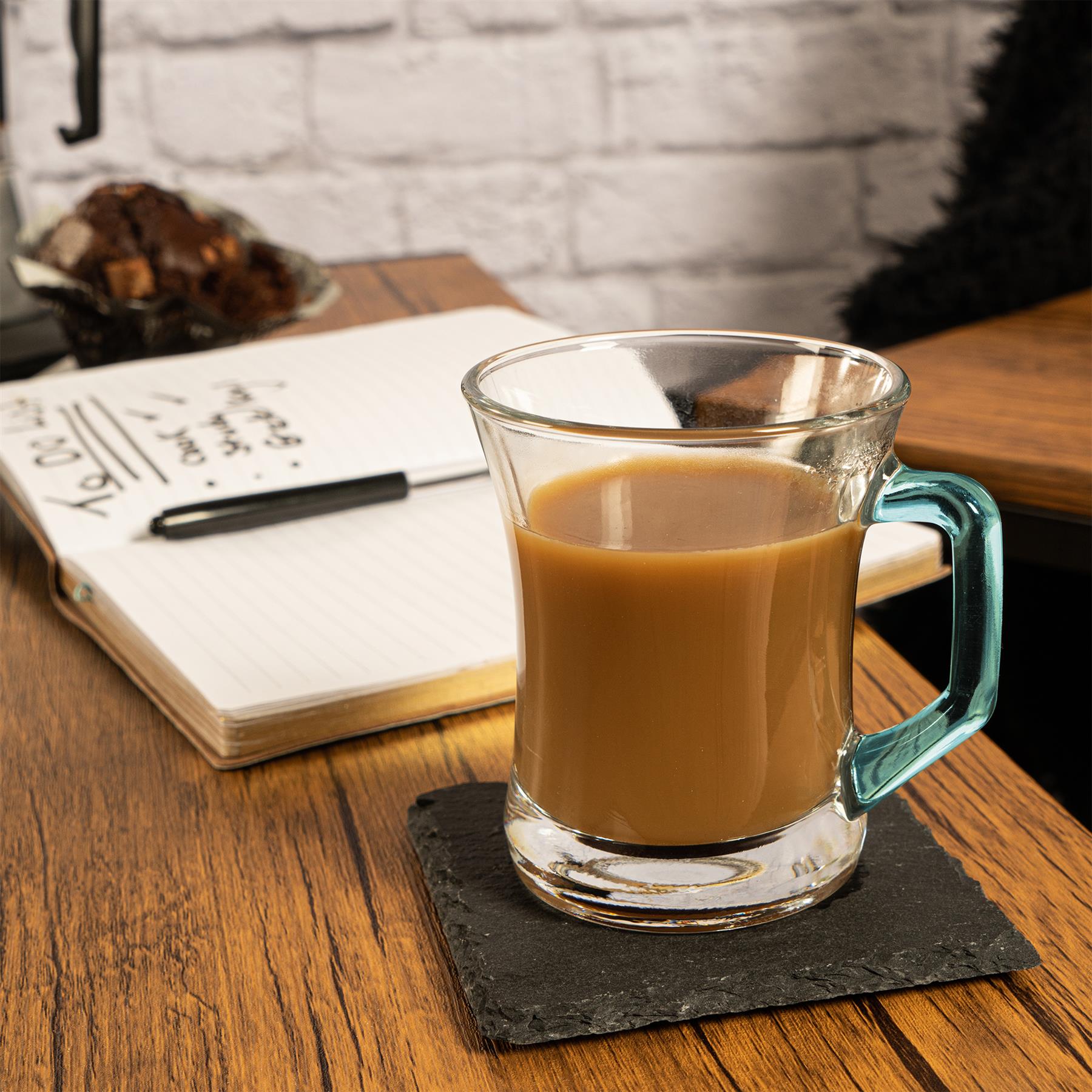 225ml Zen+ Multicolour Glass Coffee Mug
