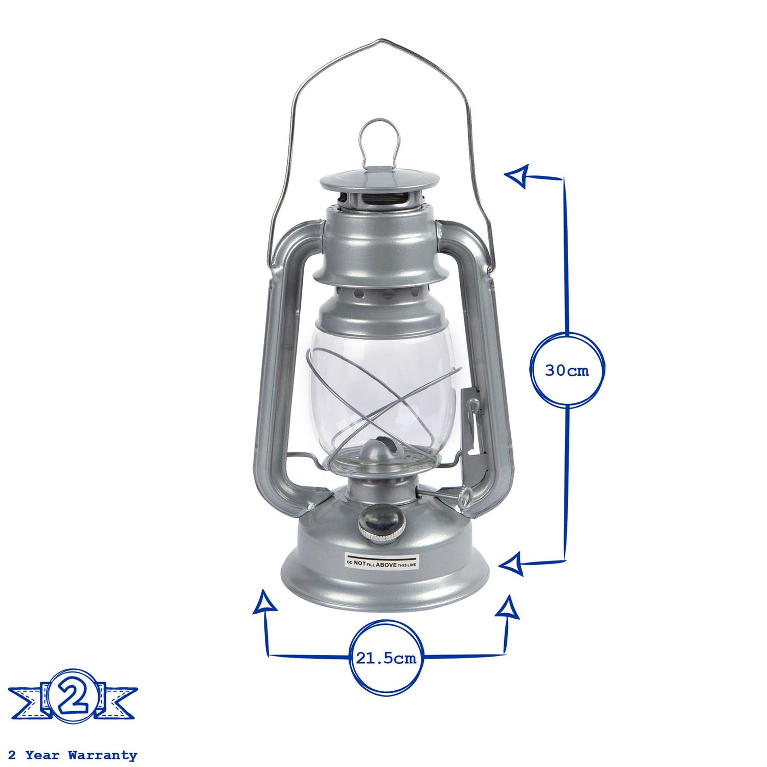 30cm Metal Paraffin Hurricane Lantern