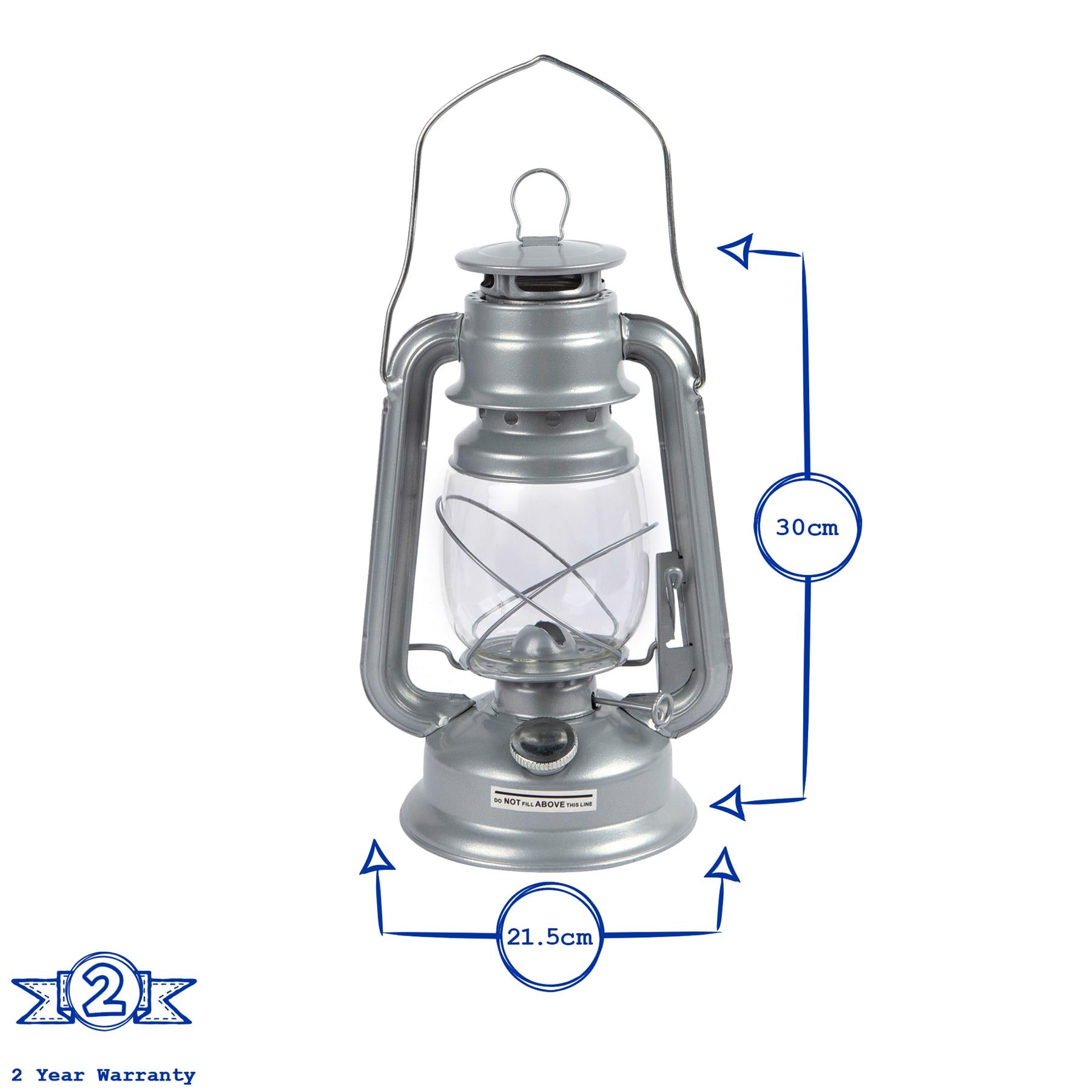 30cm Metal Paraffin Hurricane Lantern