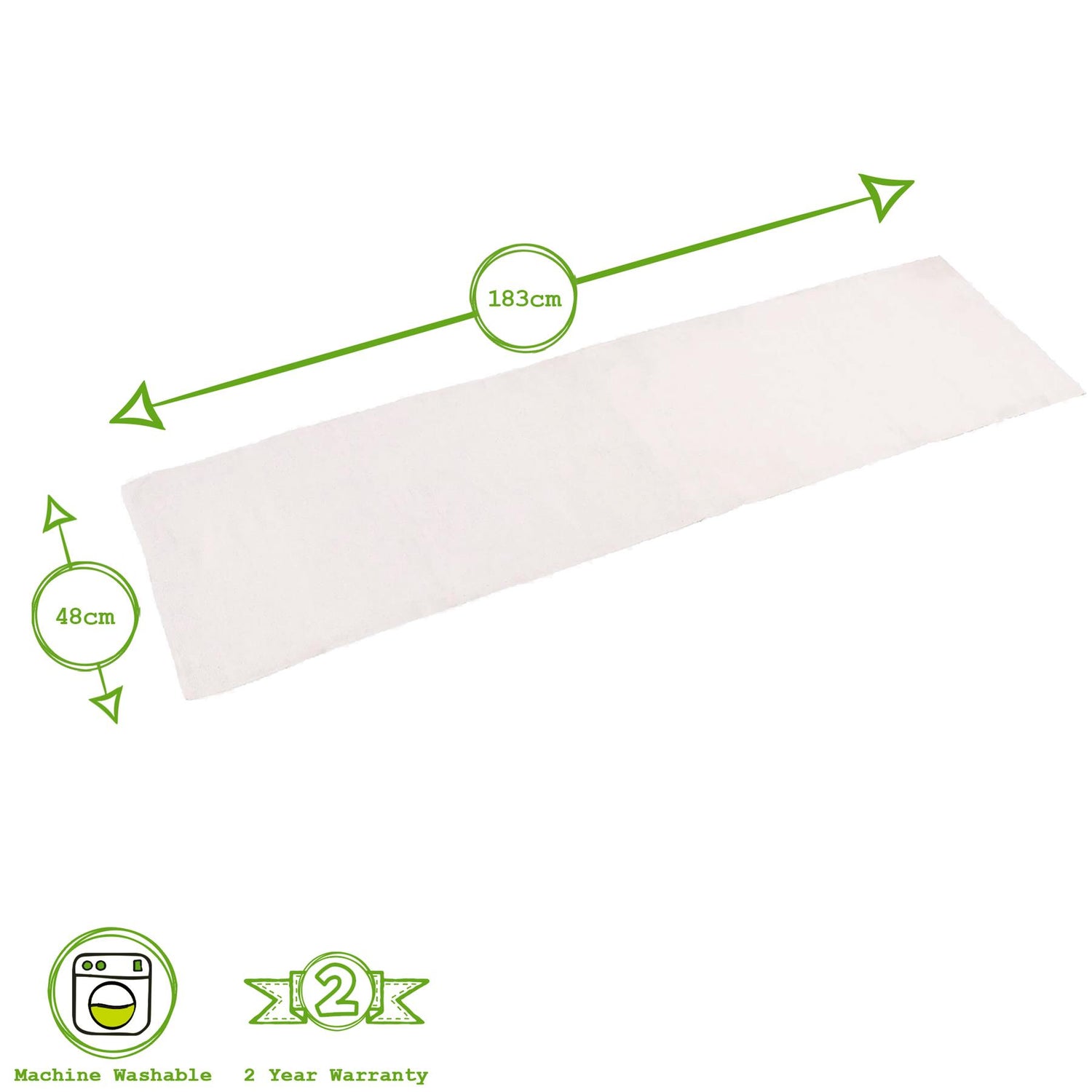48cm x 183cm Cotton Fabric Table Runner