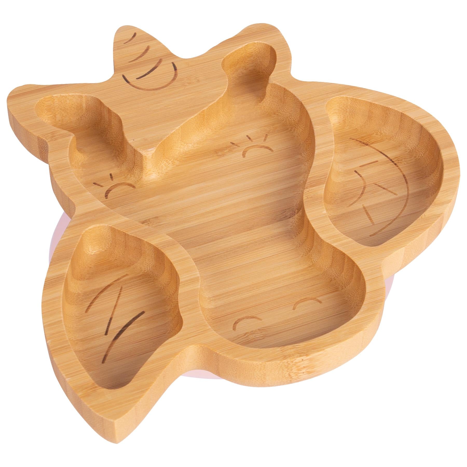 Pastel Pink Unicorn Bamboo Suction Plate - By Tiny Dining