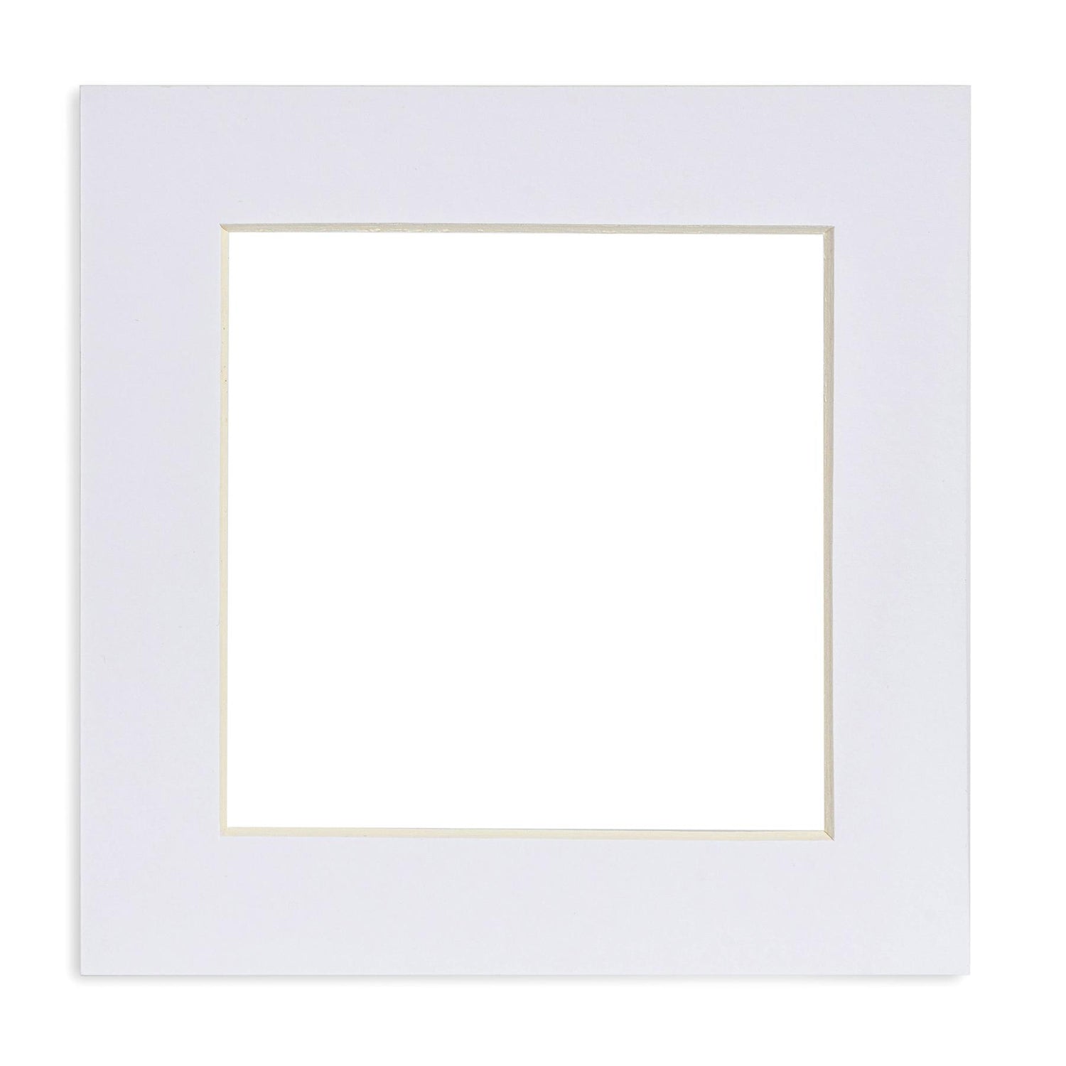 Nicola Spring Picture Mount for 8 x 8" Frame | Photo Size 6 x 6" - White