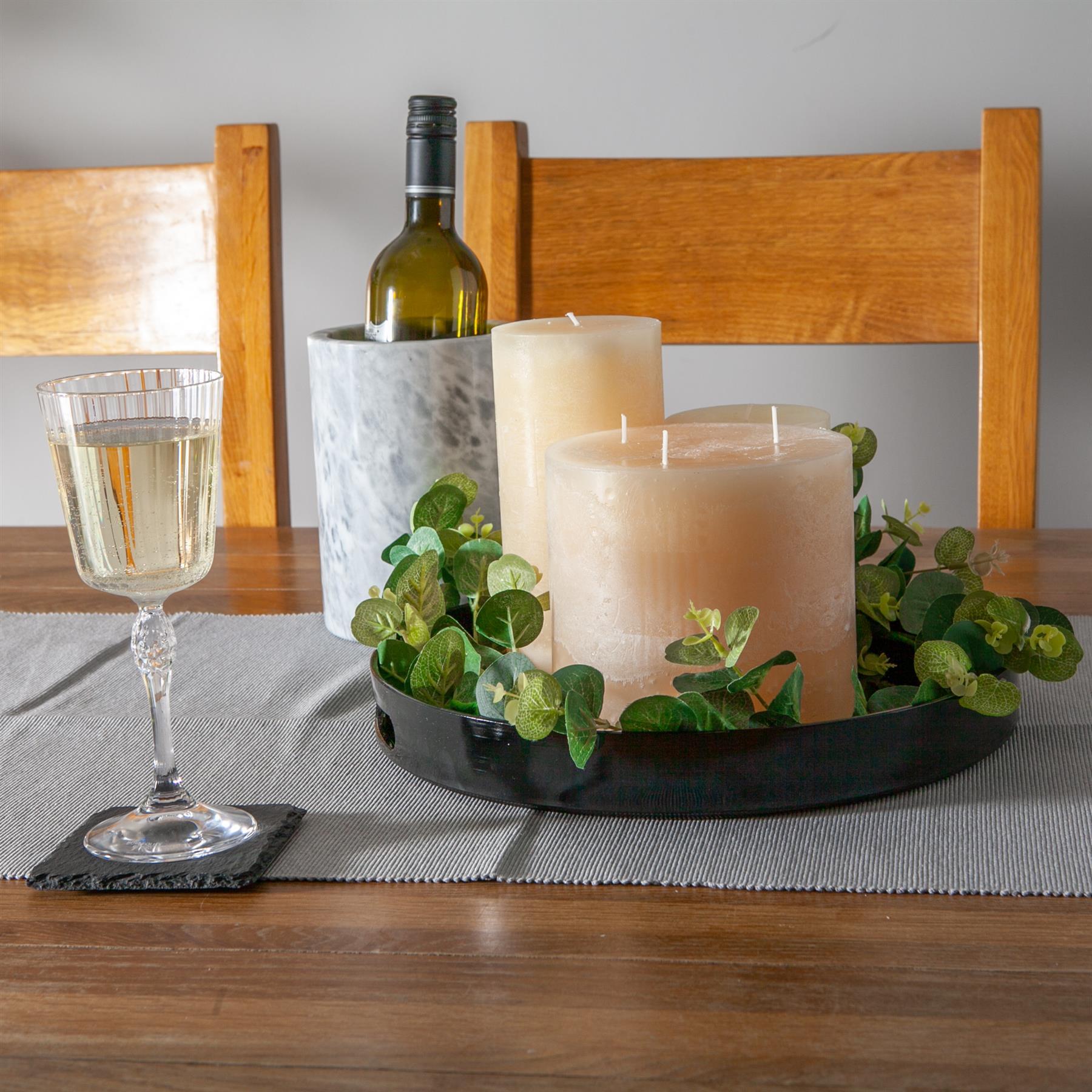Round Serving Tray - Centre Piece - 33cm - Black