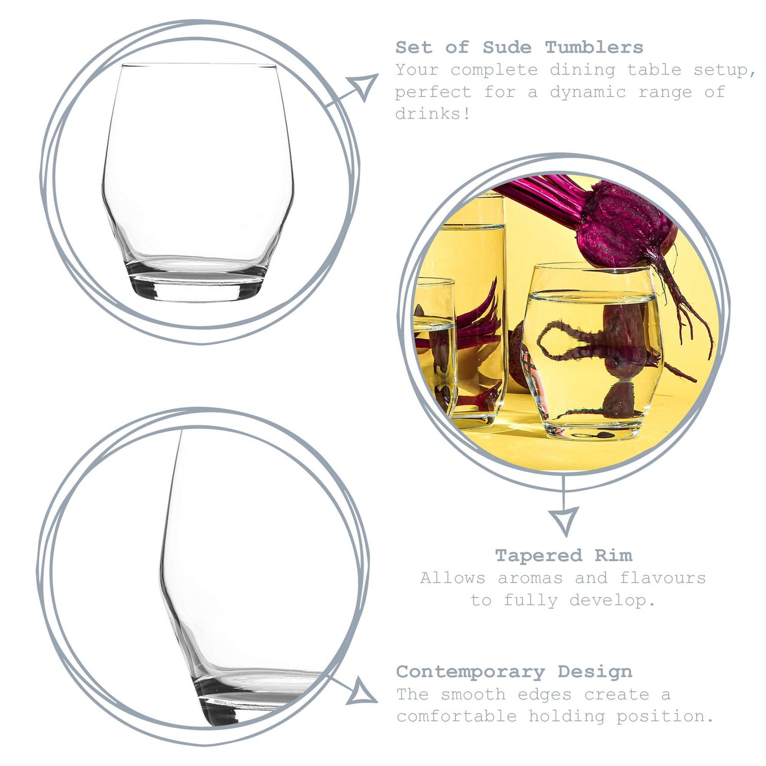 LAV Sude Whiskey Glass - 315ml
