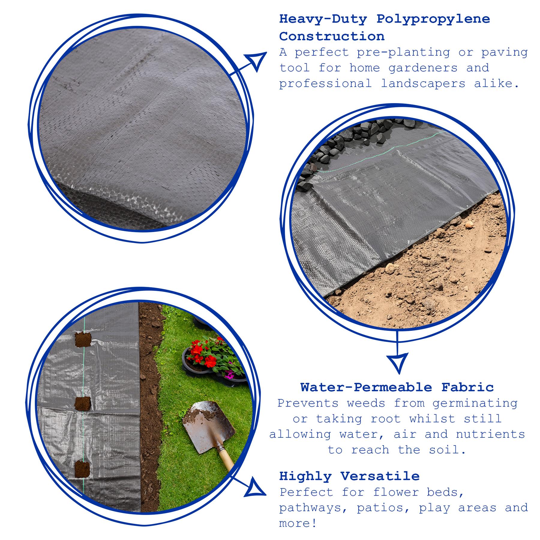 2m x 25m 110gsm Weed Control Membrane