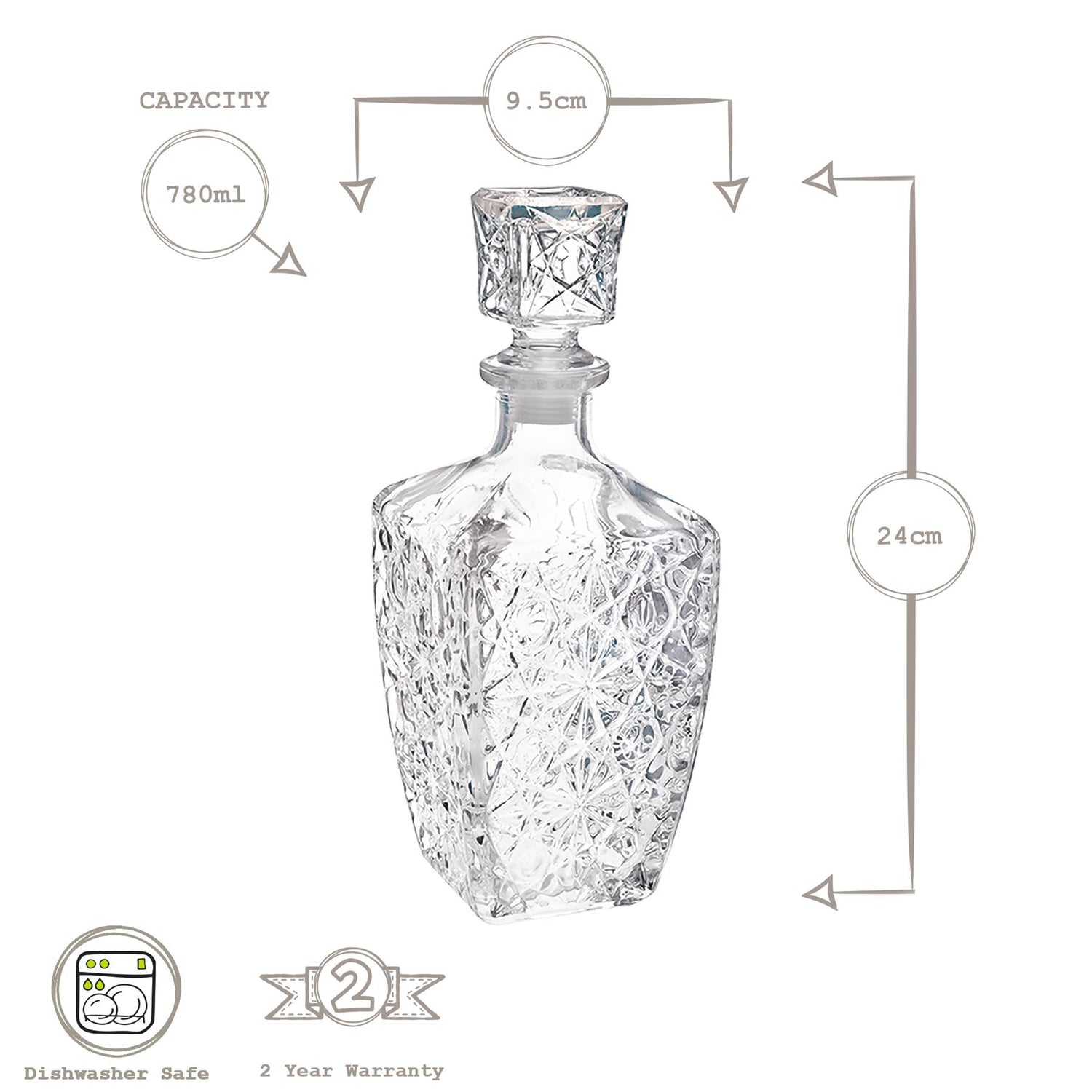 Dedalo Whisky Decanter - 780ml