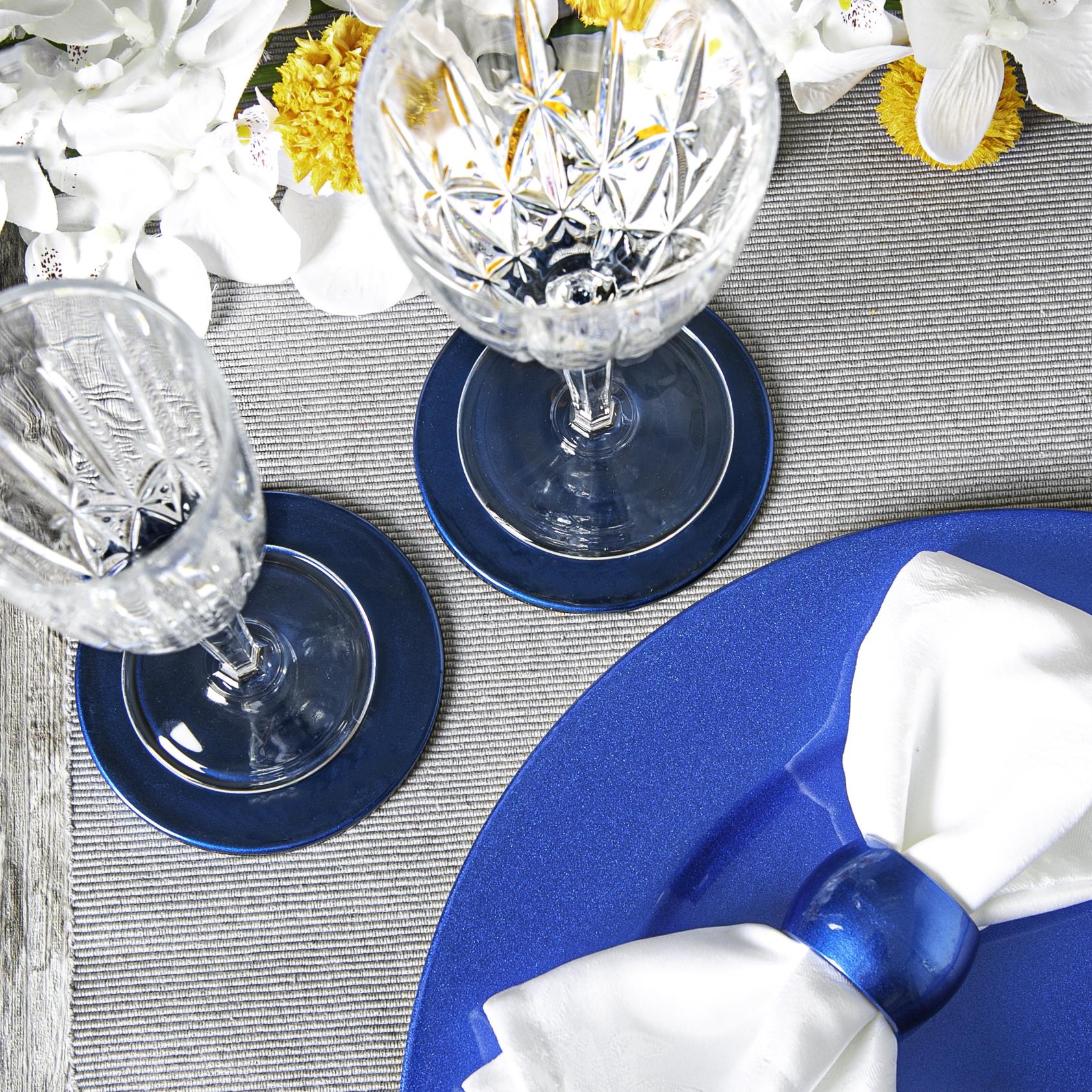 Metallic Charger Plate - 33cm - Blue