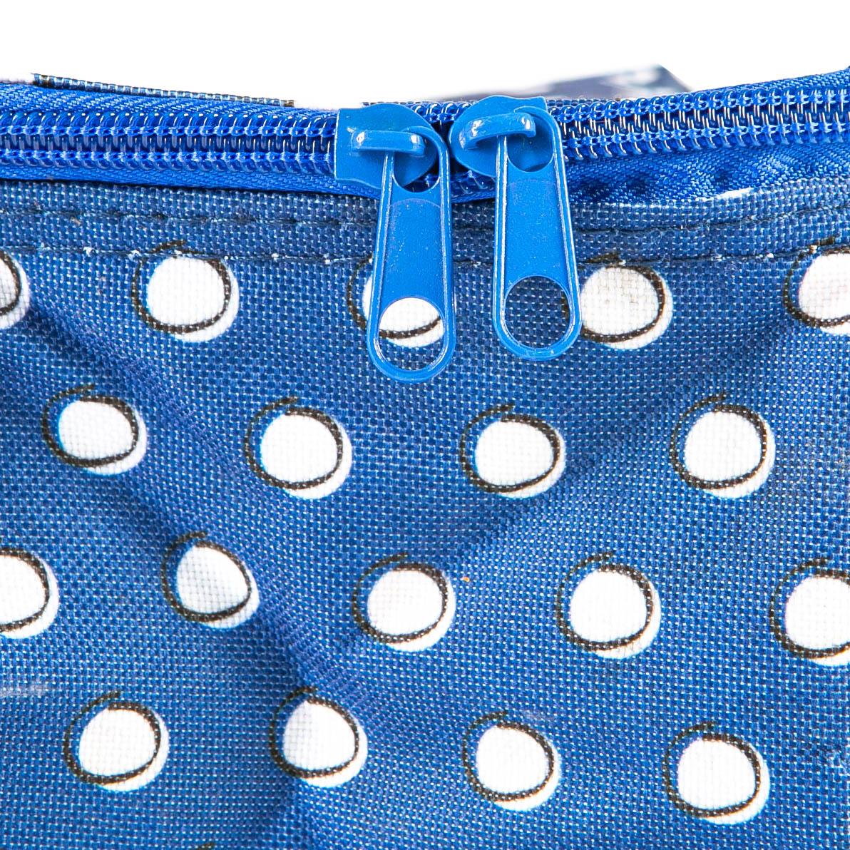 Insulated Lunch Bag - Blue Polka
