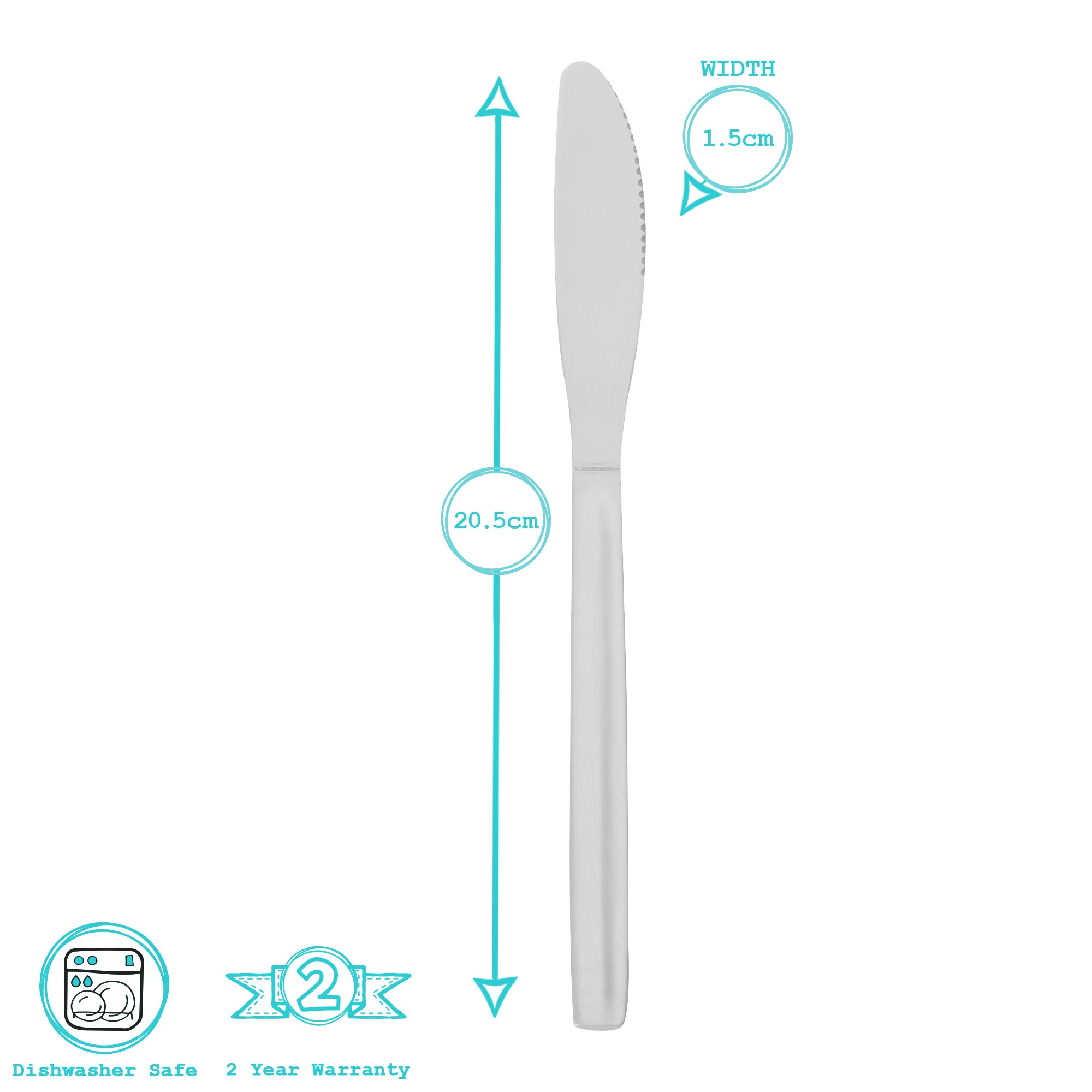 Argon Tableware Stainless Steel Dinner Knife