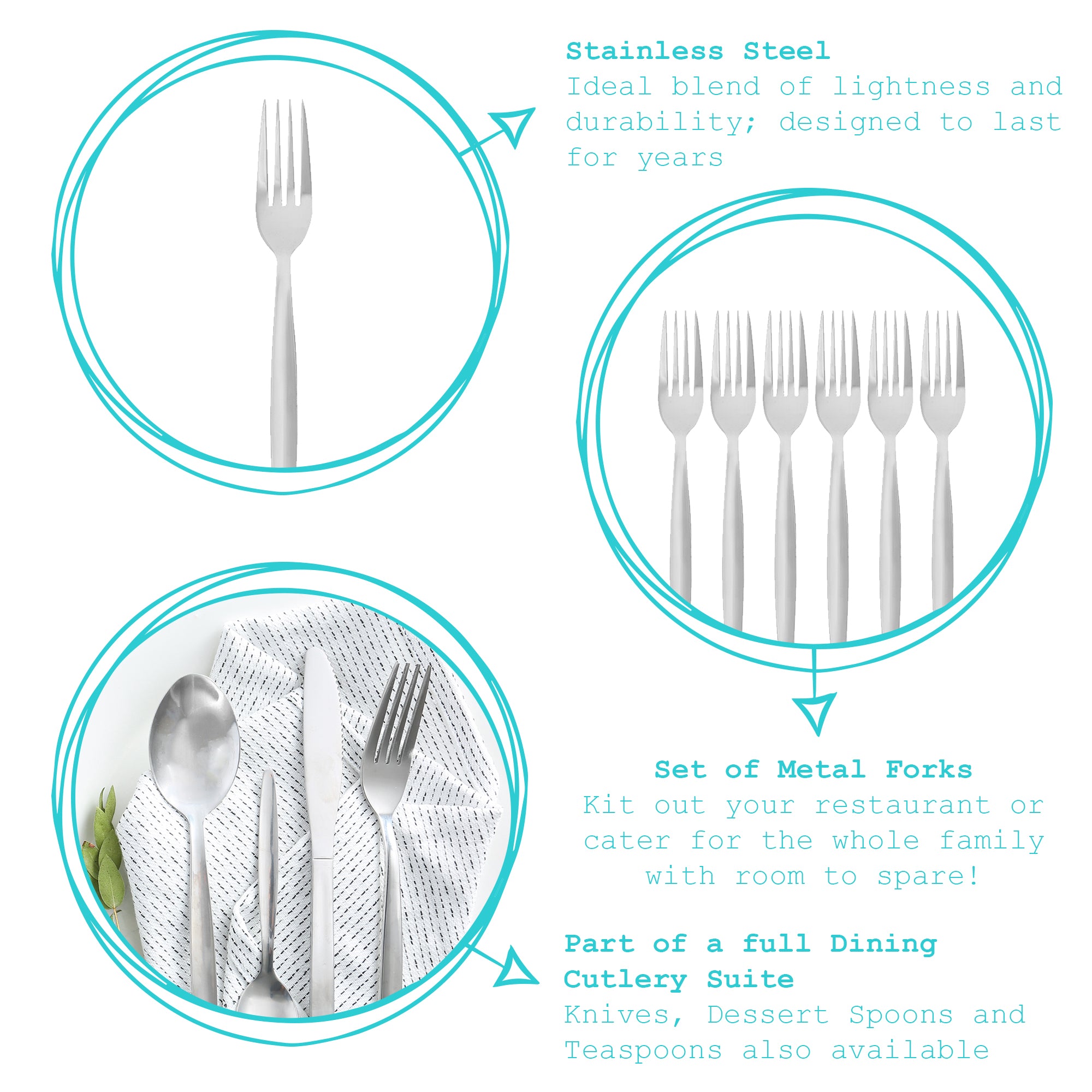 Argon Tableware Stainless Steel Dinner Fork