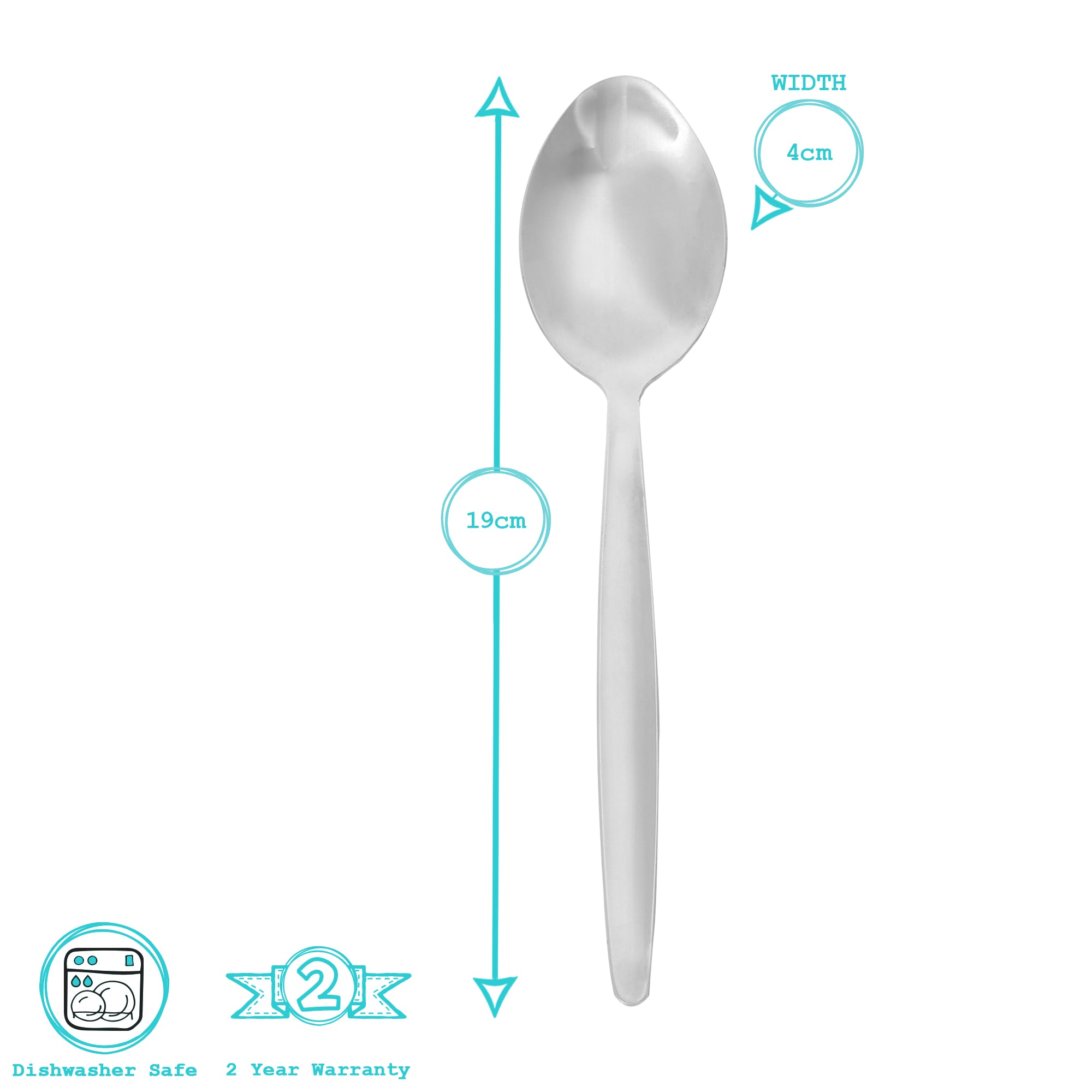 Argon Tableware Stainless Steel Dessert Spoon