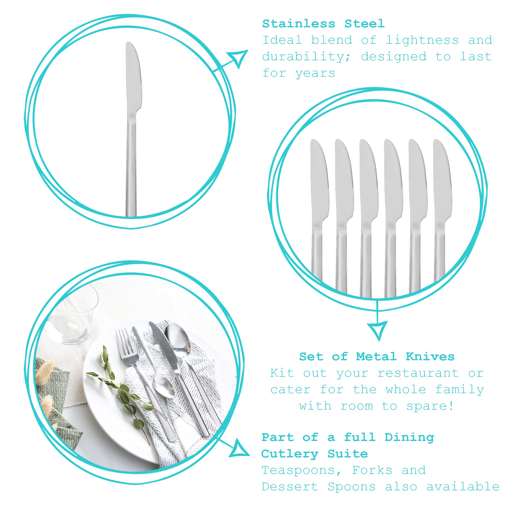 Argon Tableware Tondo Stainless Steel 18/0 Dinner Knife