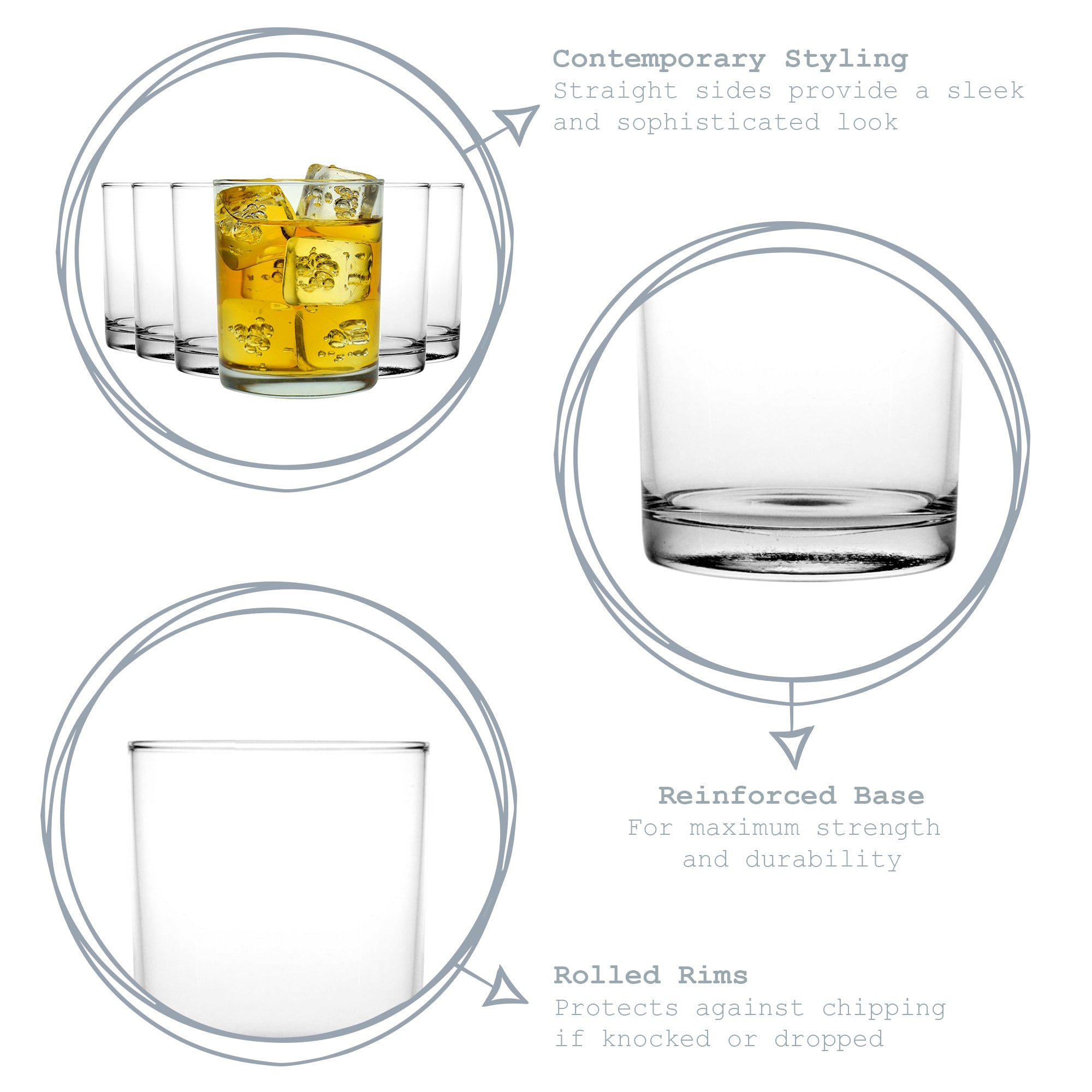 Argon Tableware Classic Tumbler Glass - 280ml