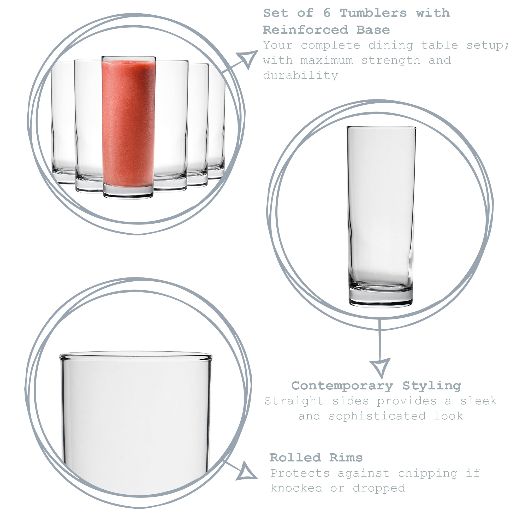 Argon Tableware Classic Hiball Glass - 360ml
