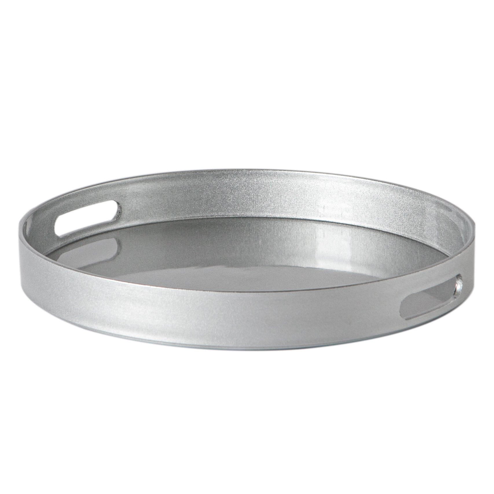 Argon Tableware Round Serving Tray - Centre Piece - 33cm - Silver