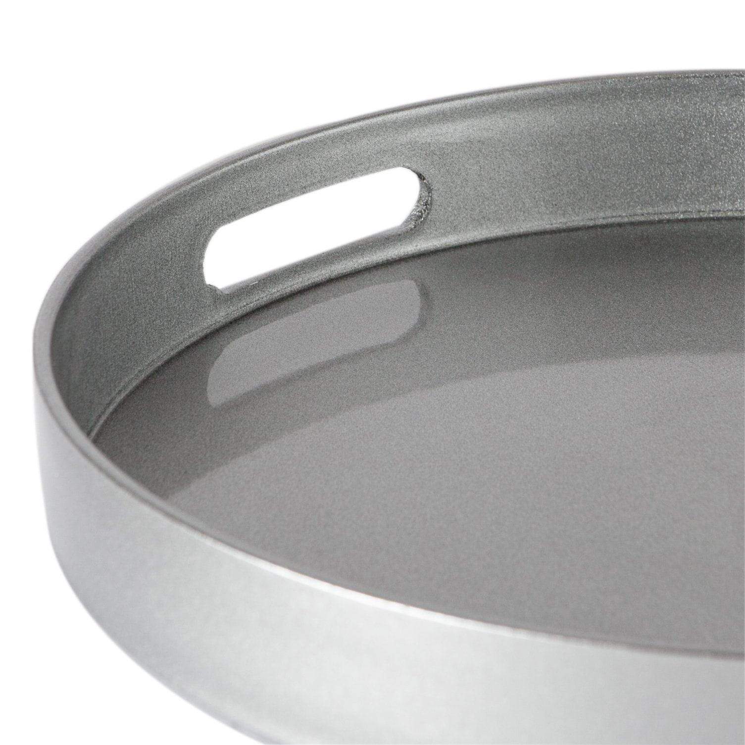 Round Serving Tray - Centre Piece - 33cm - Silver