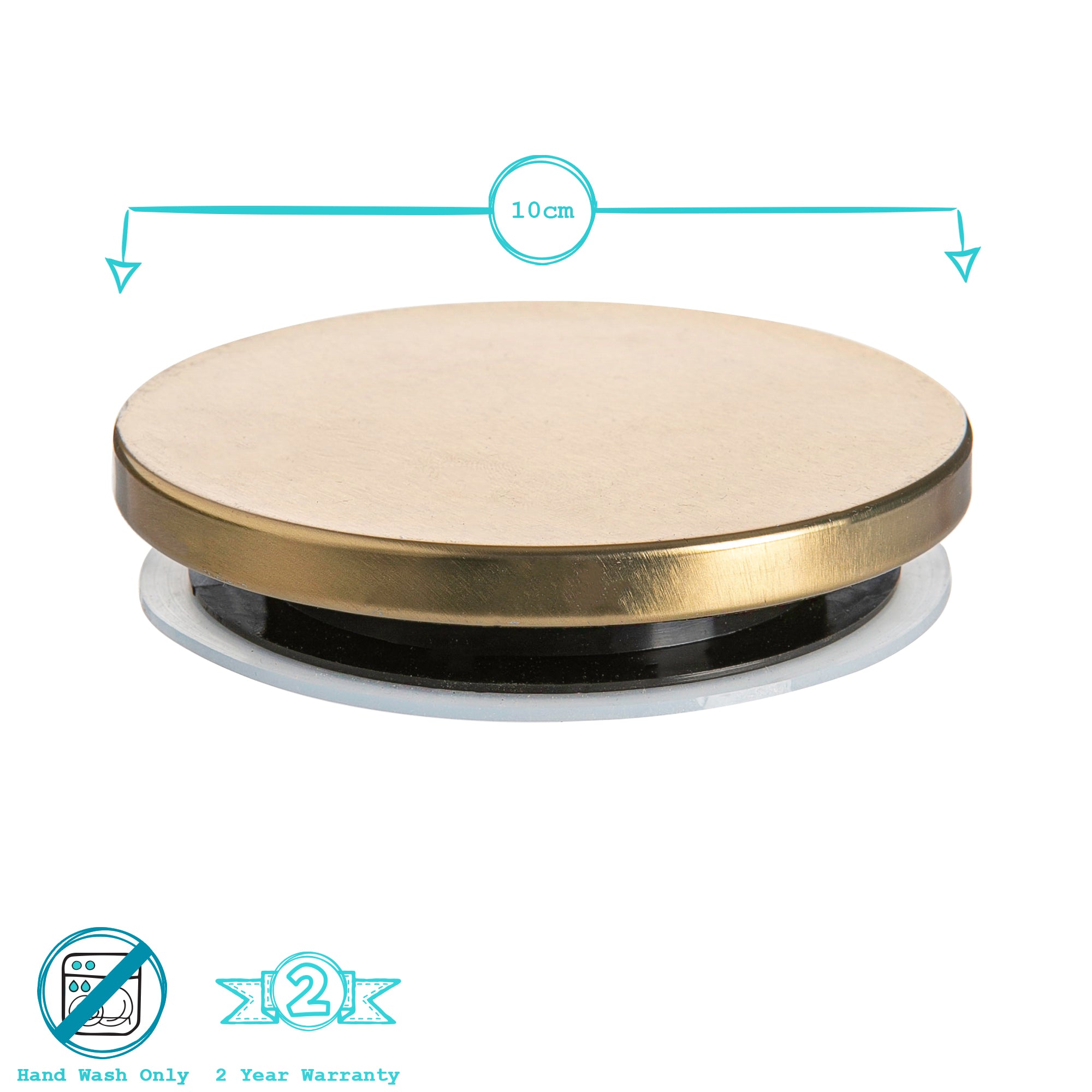 Metal Storage Jar Lid - 10cm - Gold