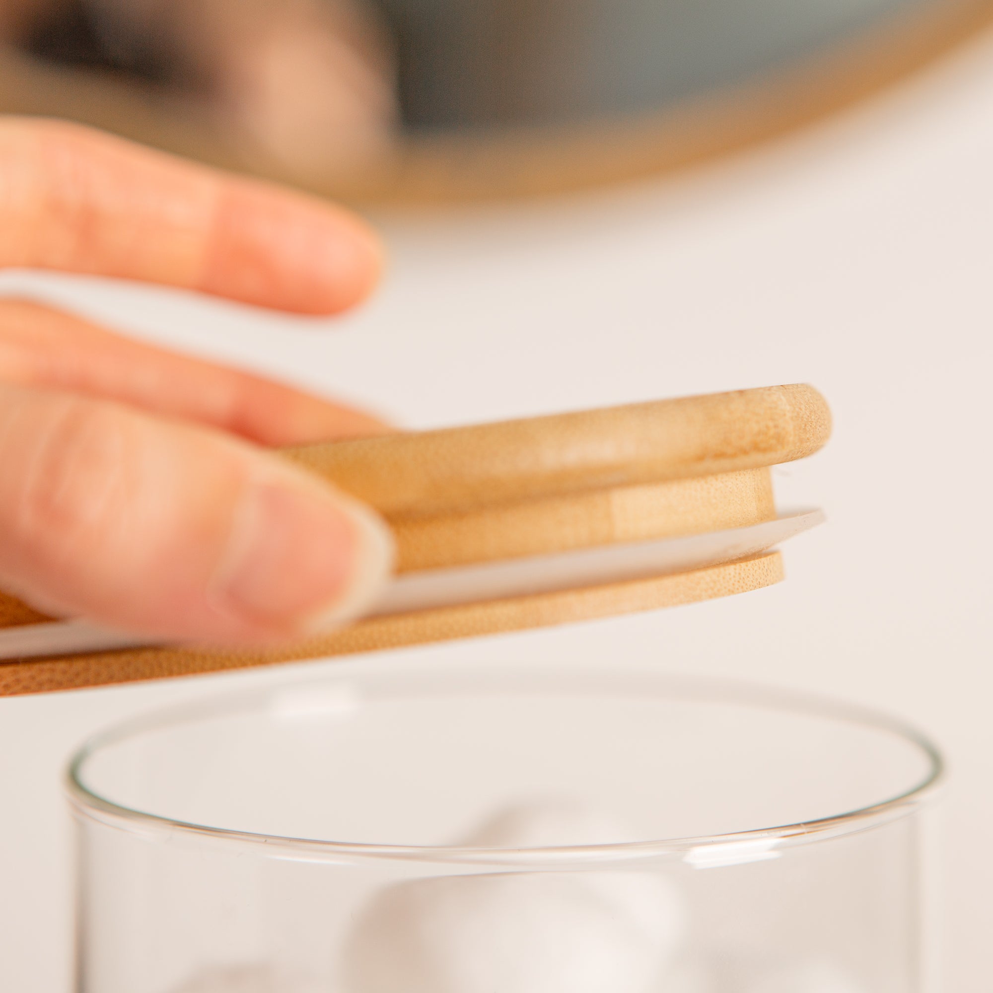 Plain Wooden Storage Jar Lid