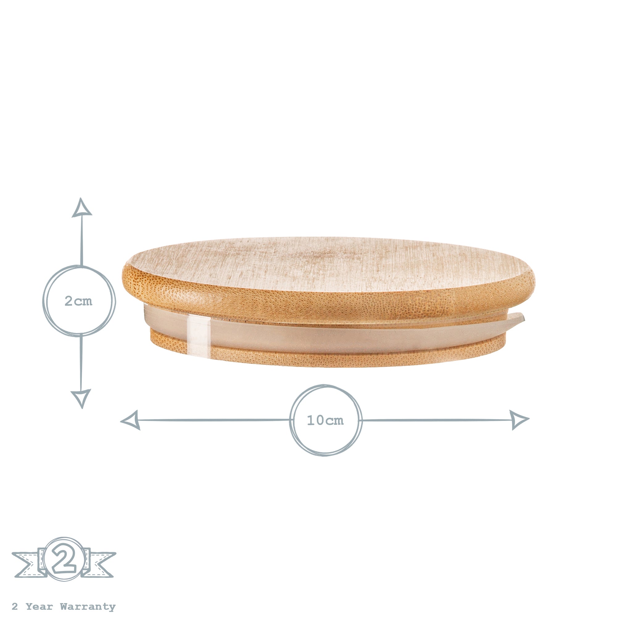 Plain Wooden Storage Jar Lid