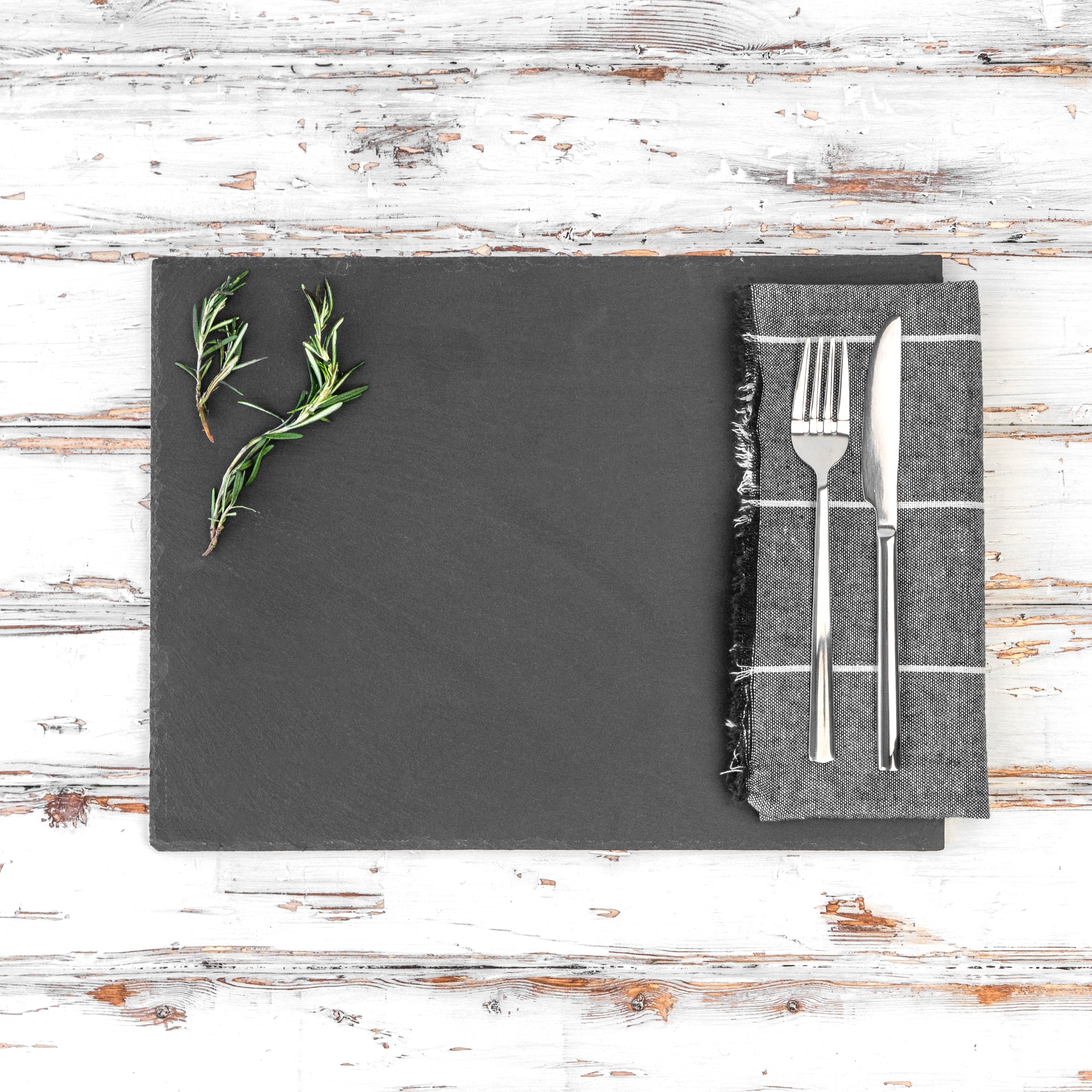 Argon Tableware Rectangular Natural Slate Placemat and Platter