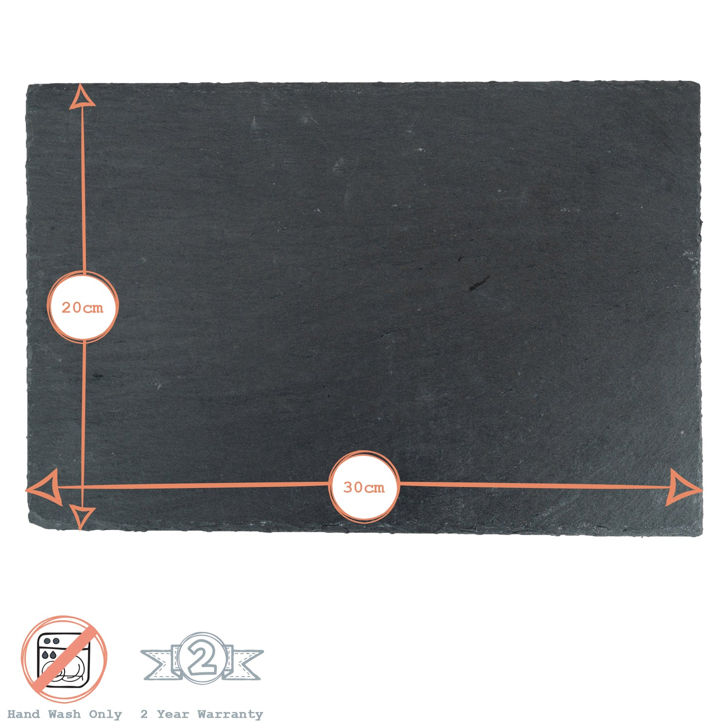 Argon Tableware Rectangular Natural Slate Placemat and Platter