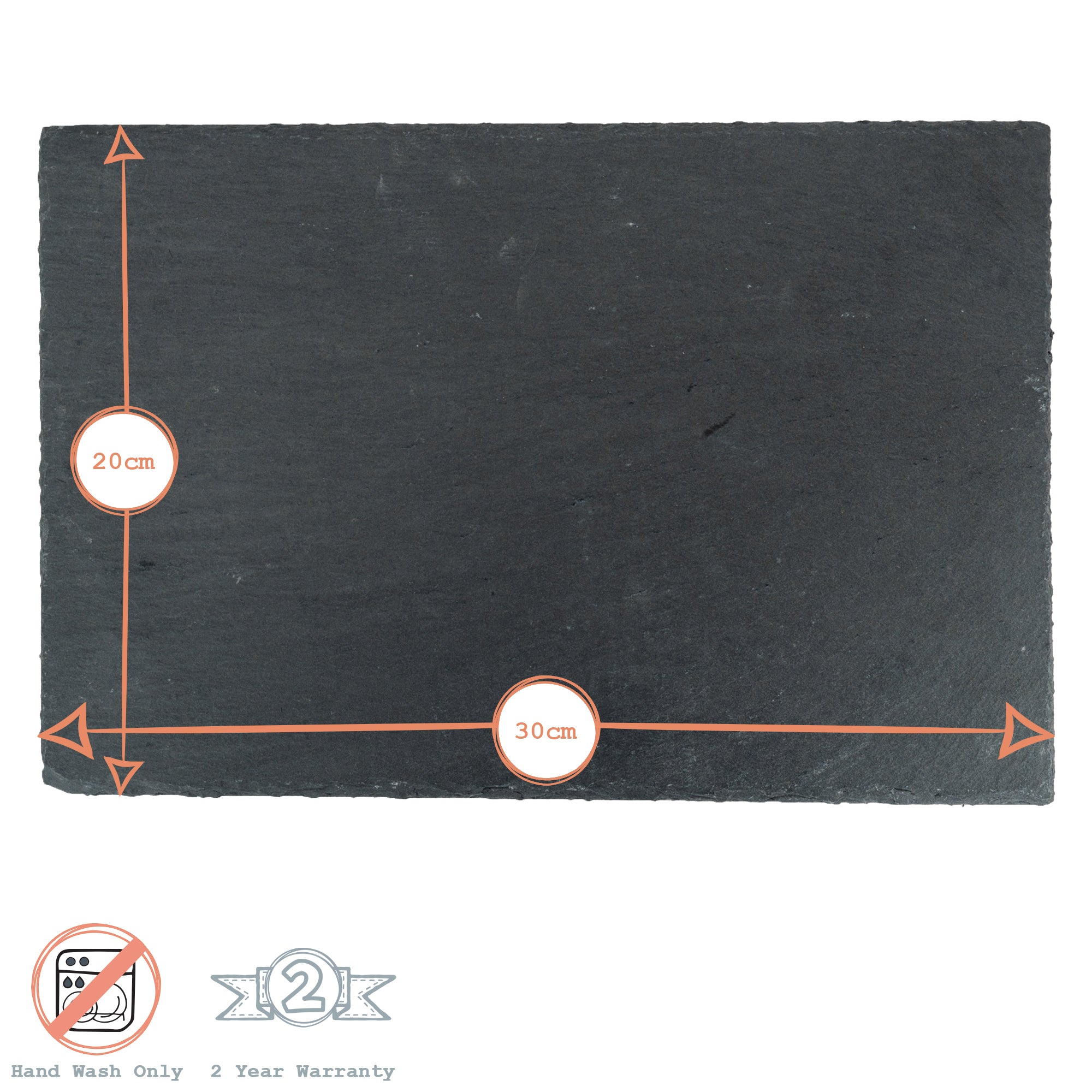 Argon Tableware Rectangular Natural Slate Placemat and Platter
