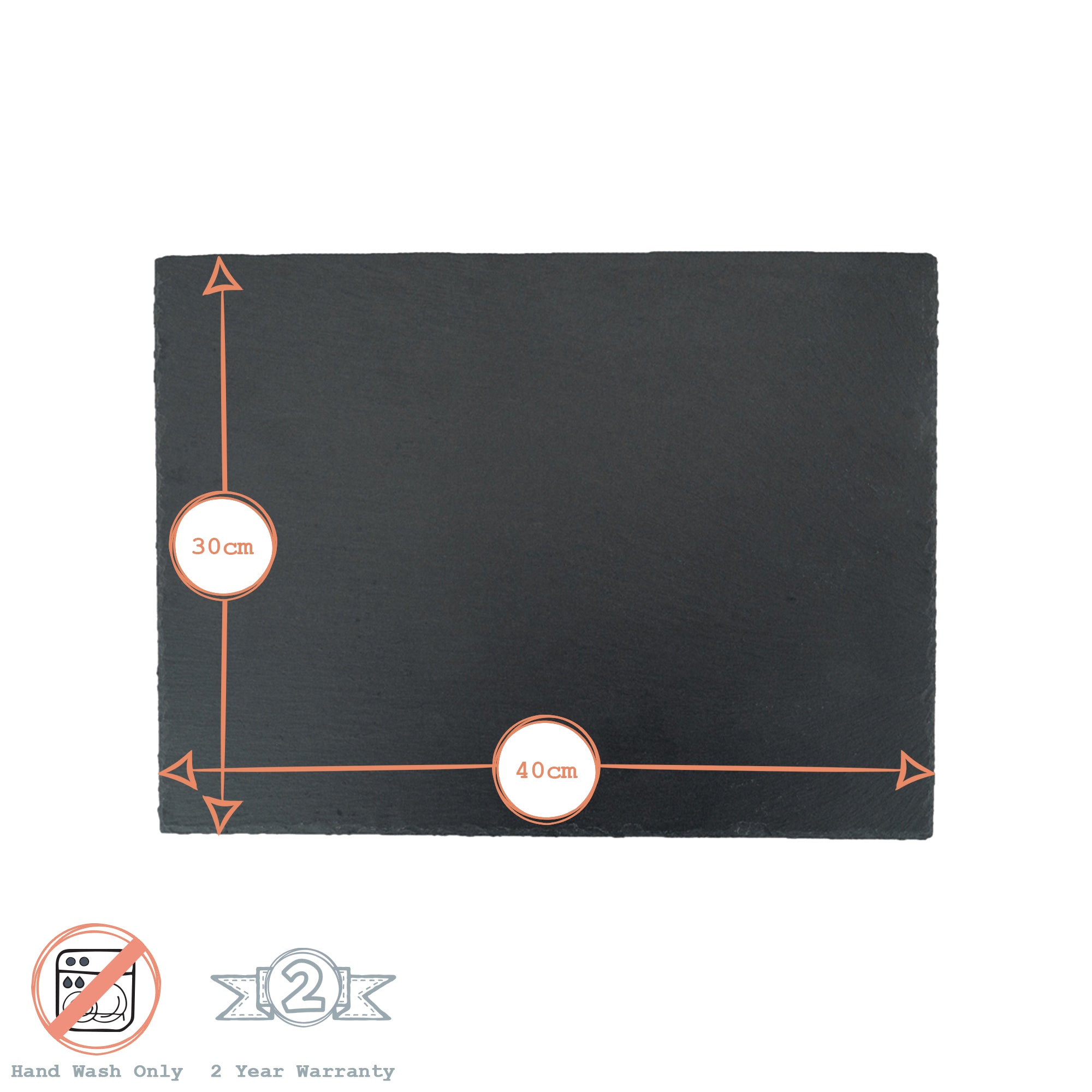 Argon Tableware Rectangular Natural Slate Serving Platter