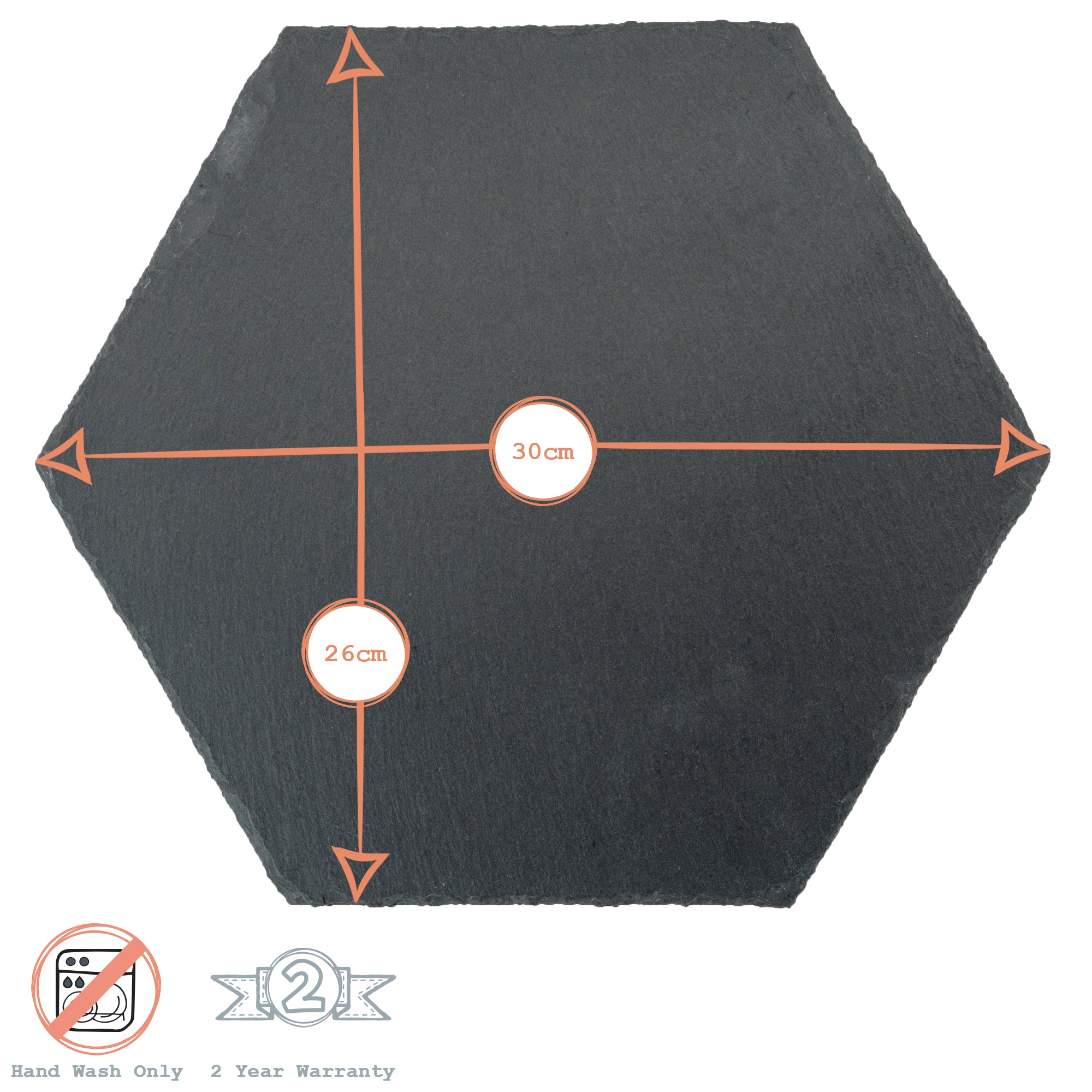Argon Tableware Hexagon Natural Slate Placemat