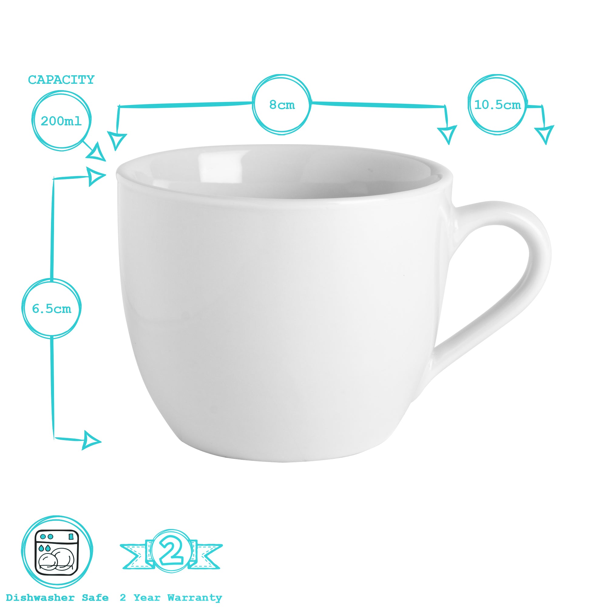 Argon Tableware Classic Cappucino Cup (220ml)