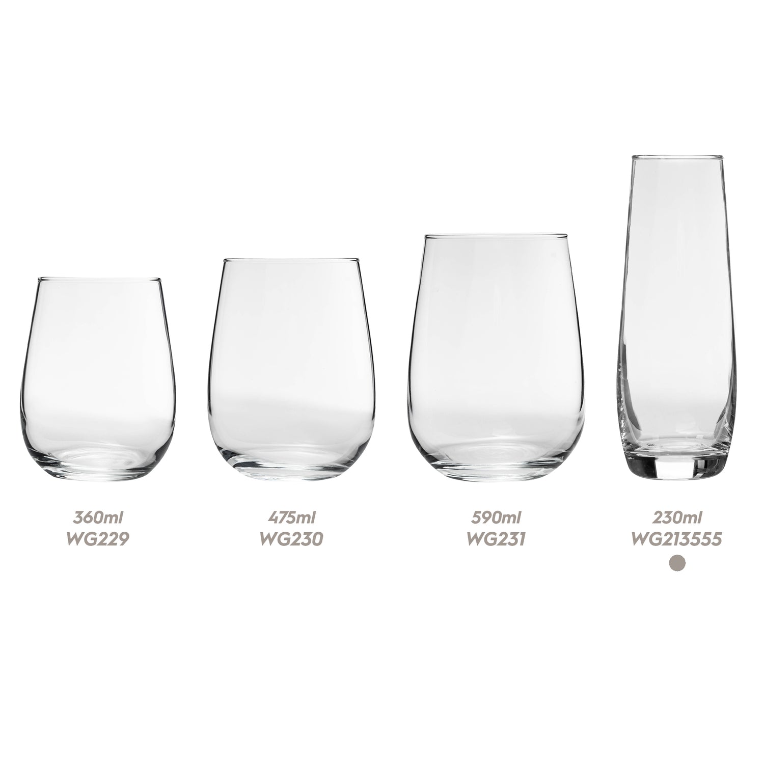 Corto Stemless Champagne Flute - 230ml