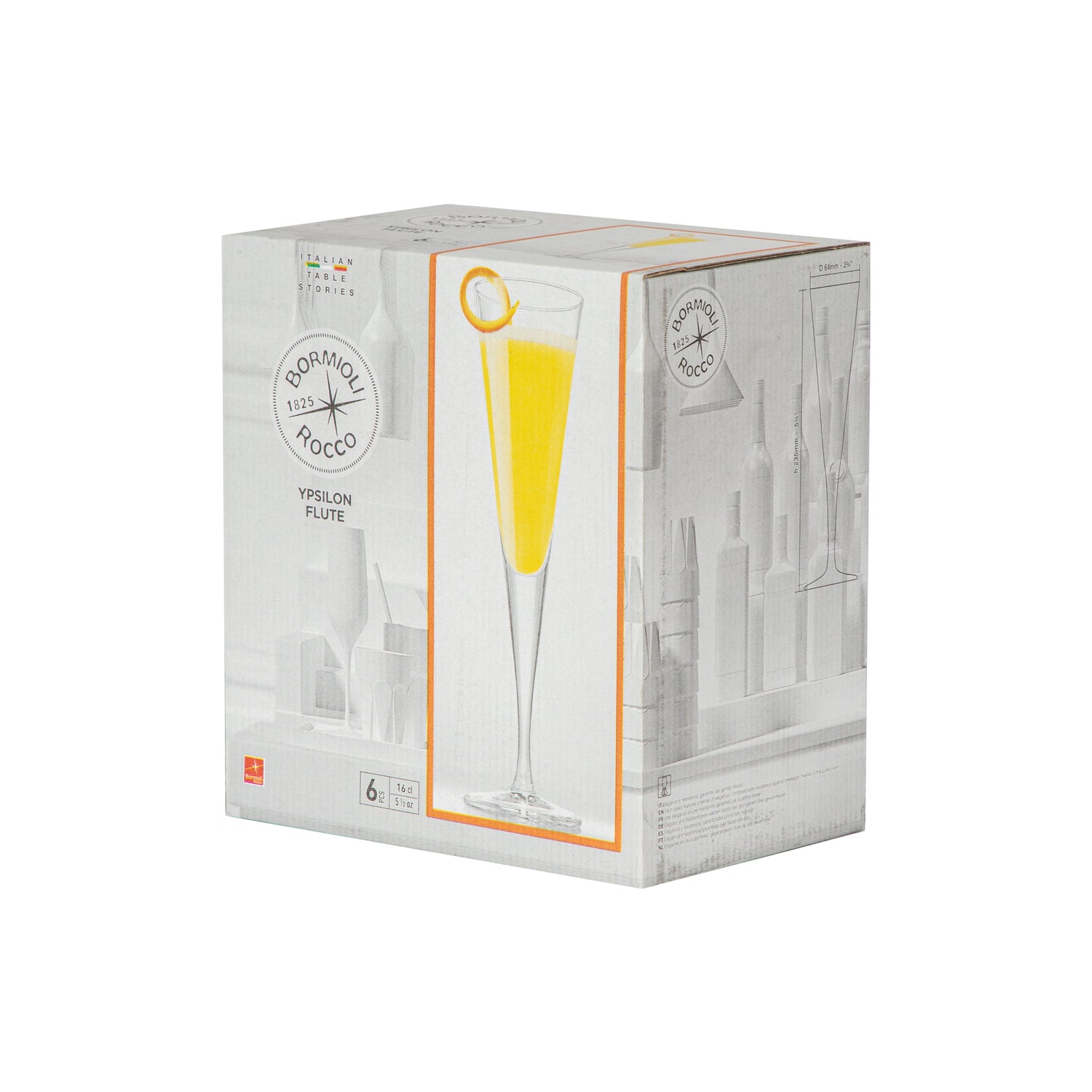 Bormioli Rocco Ypsilon Glass Champagne Drinking Flute - 160ml
