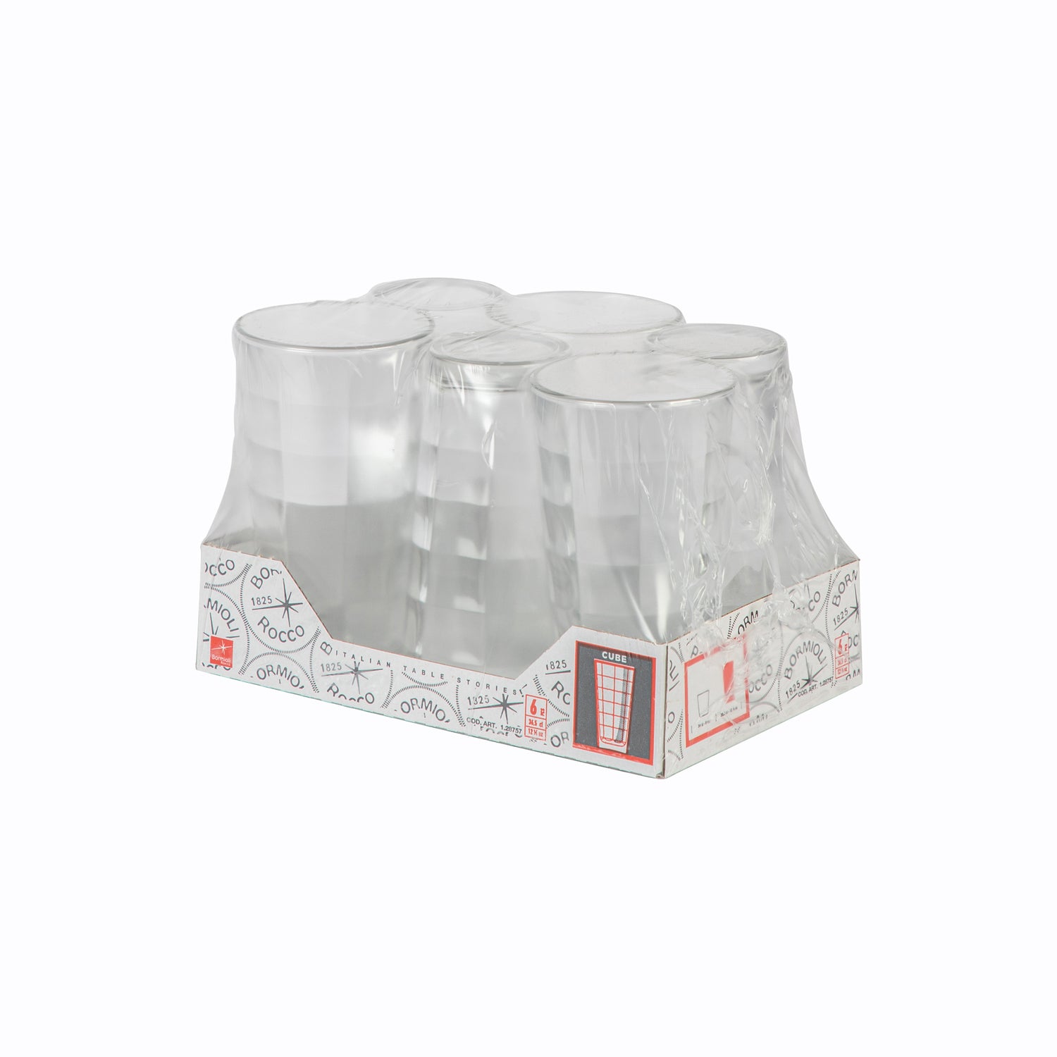 Bormioli Rocco Cube Highball Cocktail Glasses - 365ml