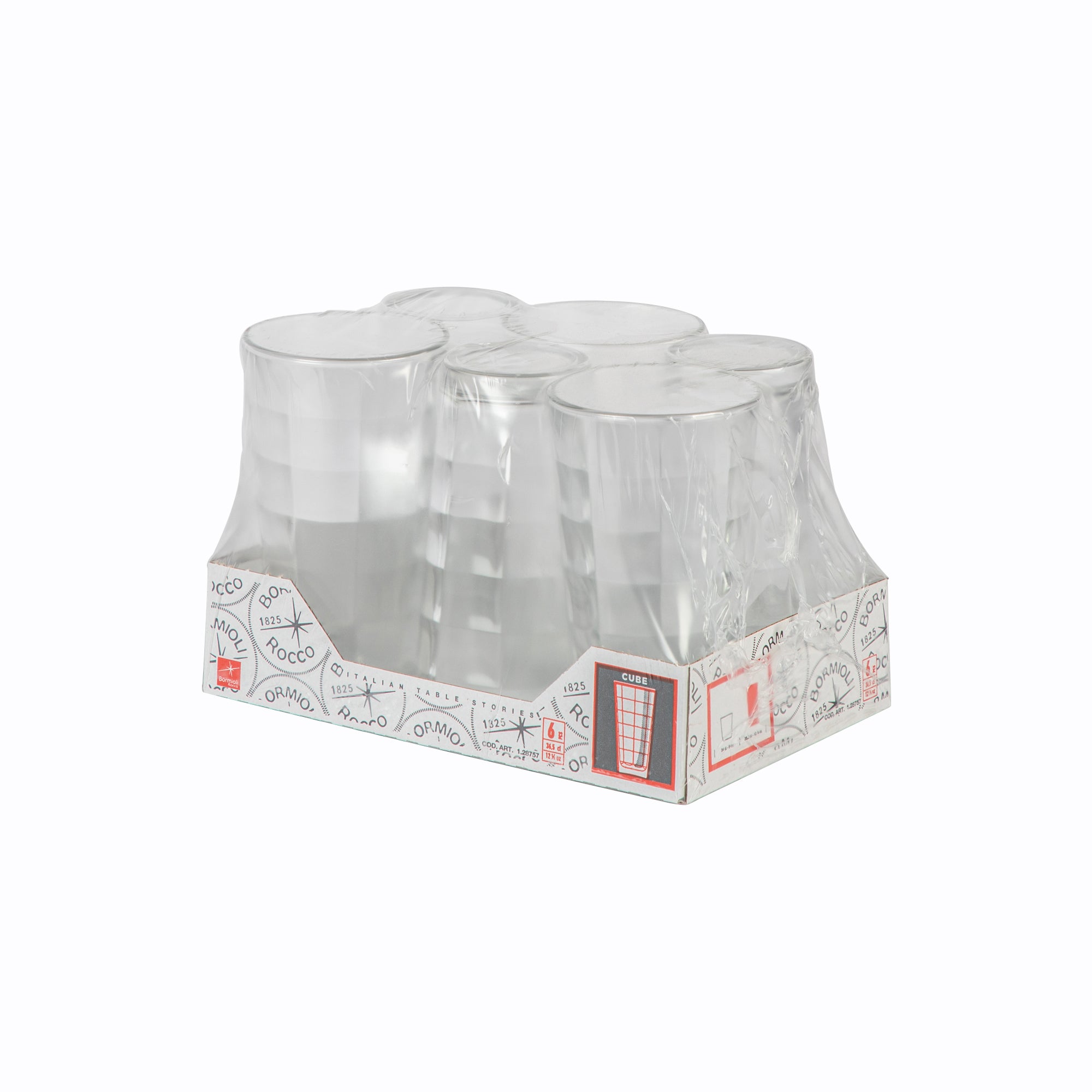 Bormioli Rocco Cube Highball Cocktail Glasses - 365ml