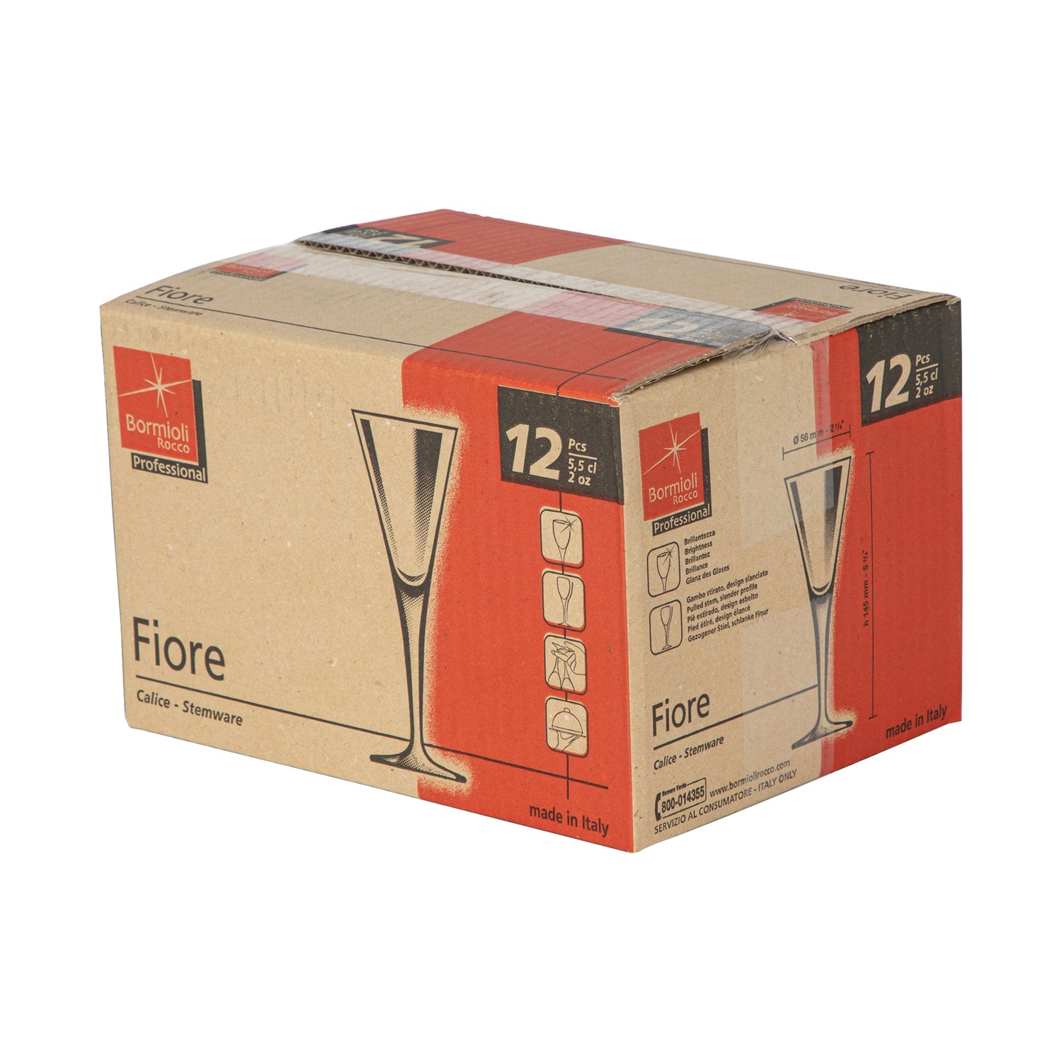 Bormioli Rocco Fiore Stemmed Sherry Glass - 55ml