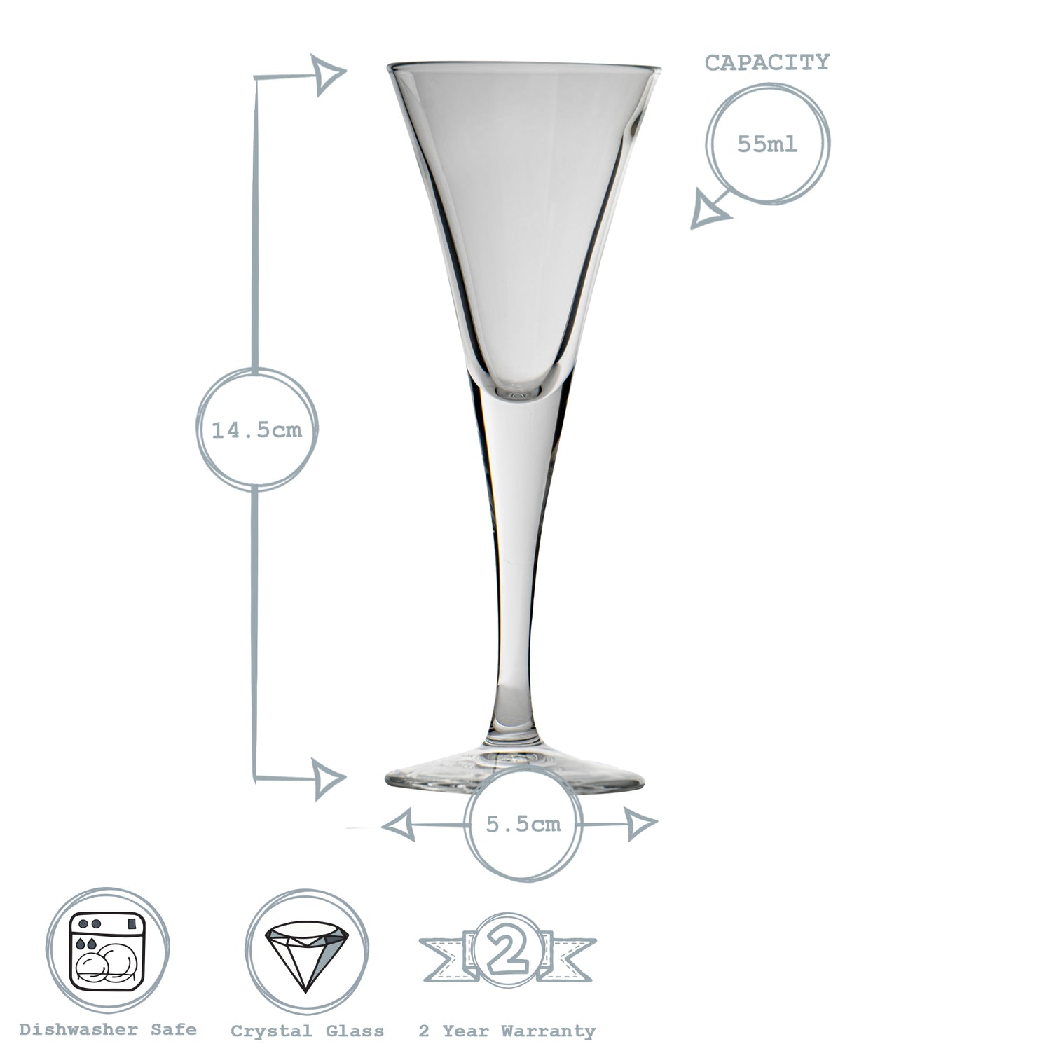 Bormioli Rocco Fiore Stemmed Sherry Glass - 55ml