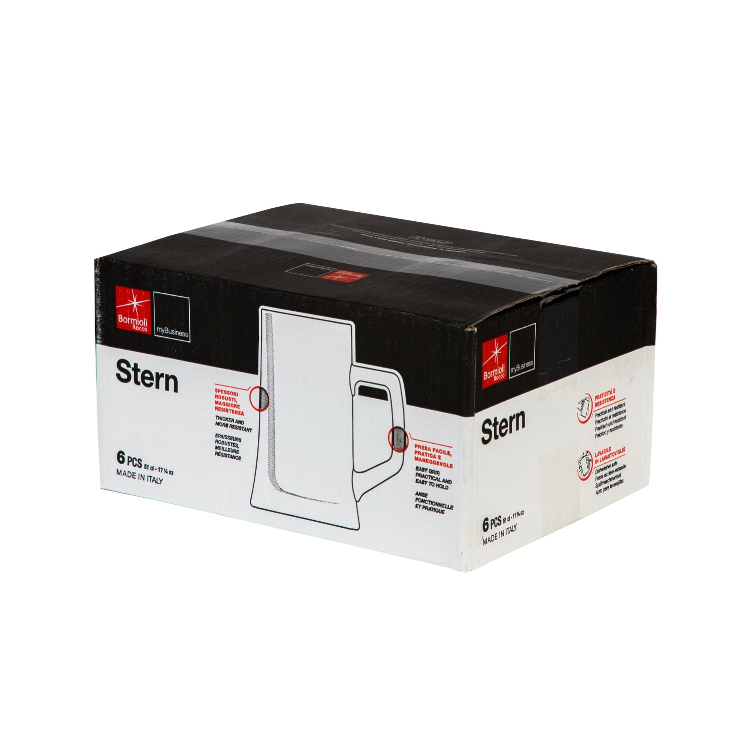 Stern Tankard Glass Beer Mug - 510ml