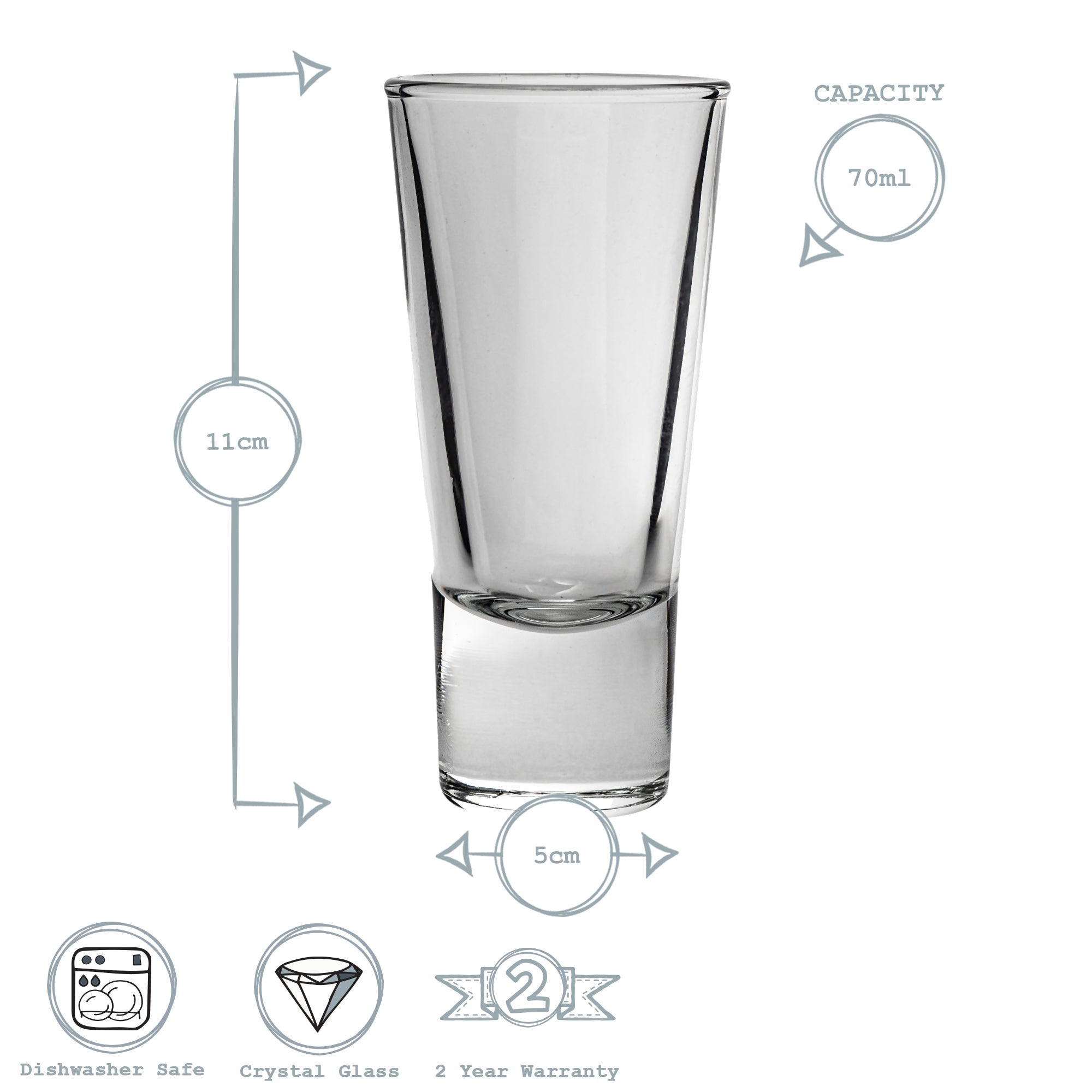 Bormioli Rocco Ypsilon Liqueur Espresso Glass - 70ml