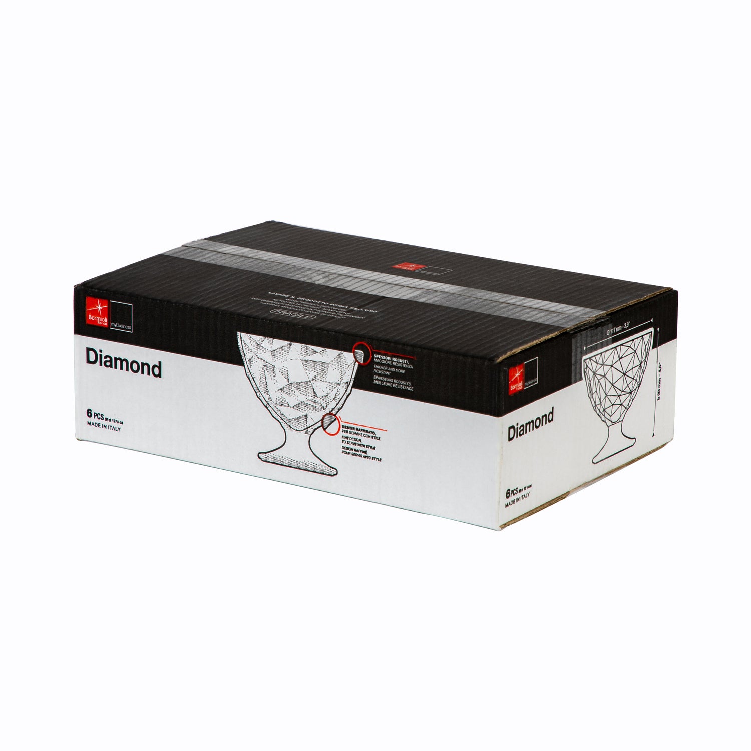 Bormioli Rocco Diamond Stemmed Ice Cream Bowl - 360ml