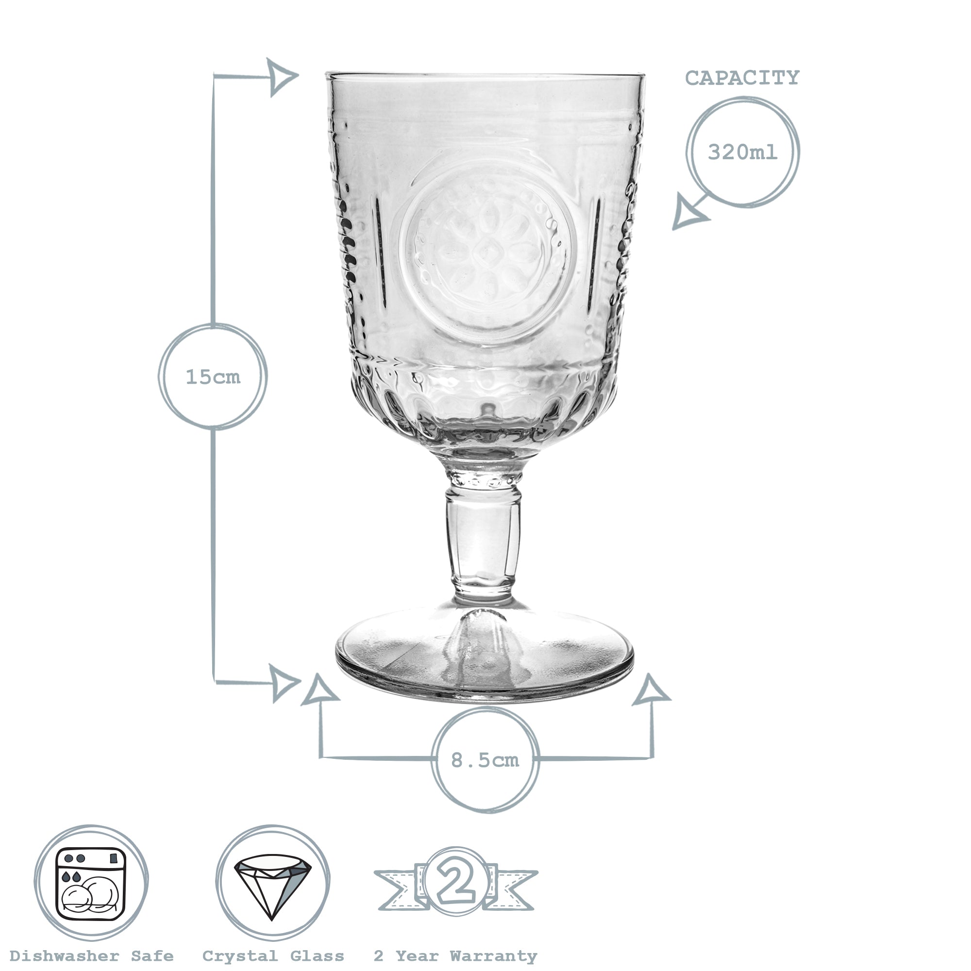 Bormioli Rocco Romantic Wine Glass - 320ml
