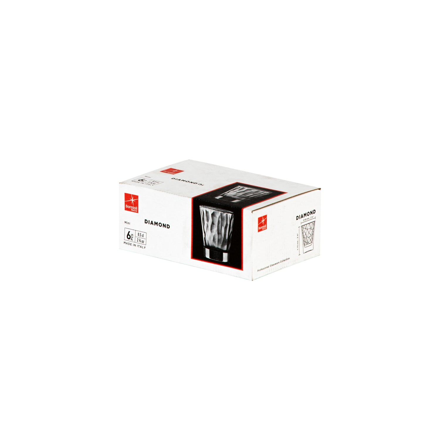 Bormioli Rocco Diamond Dimpled Shot Glass - 80ml
