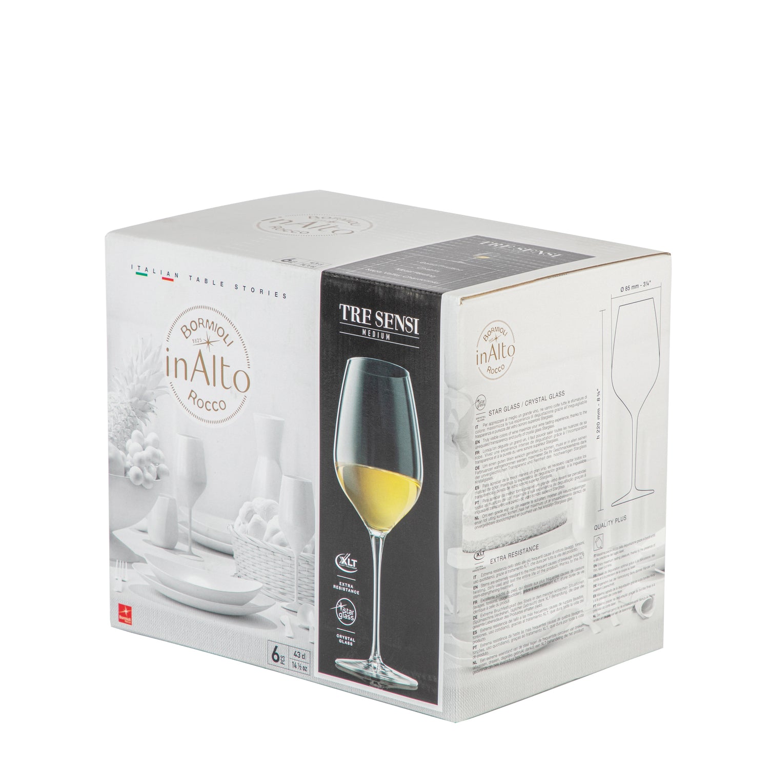 Bormioli Rocco Inalto Tre Sensi Medium Wine Drinking Glass - 430ml