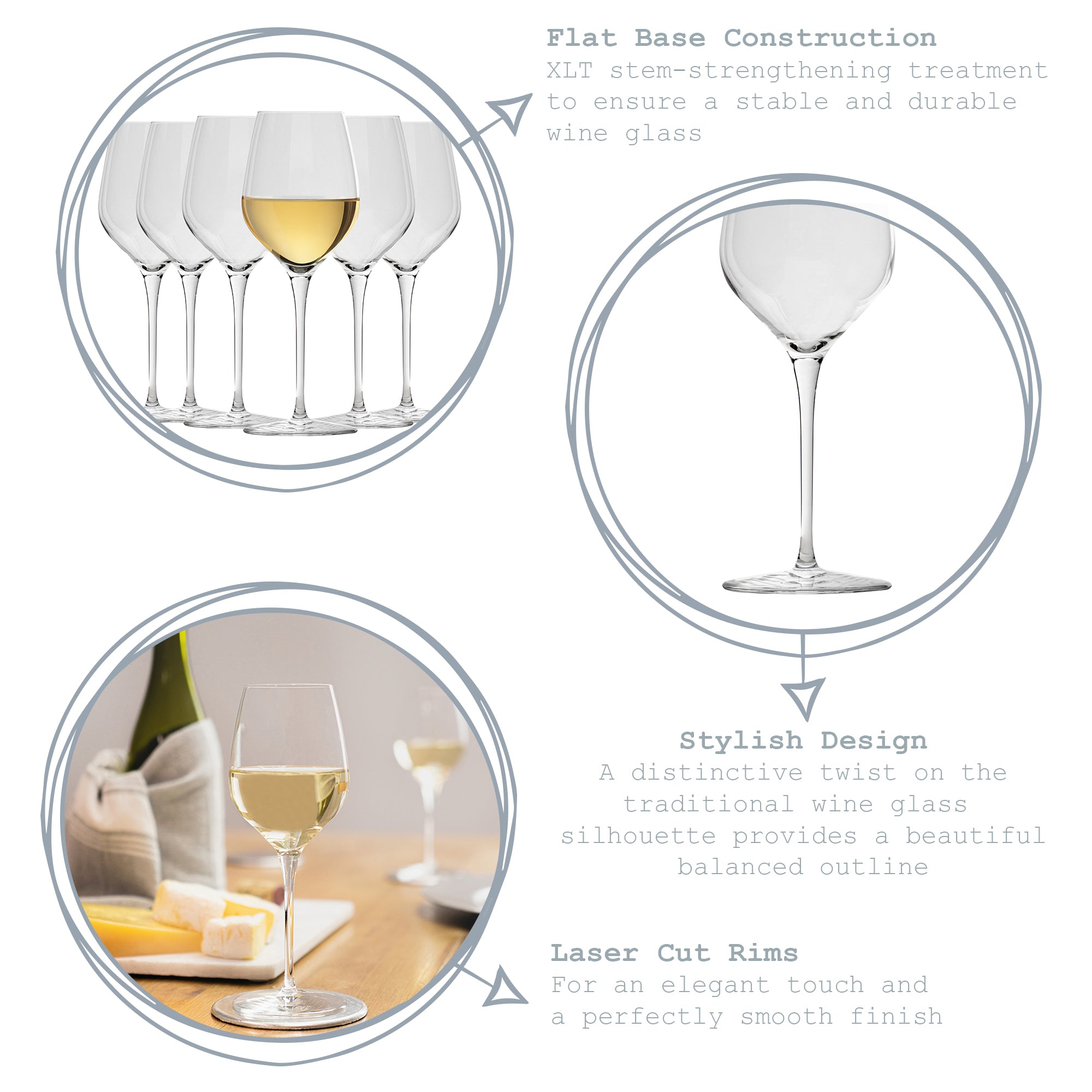 Bormioli Rocco Inalto Tre Sensi Small Wine Drinking Glass - 305ml