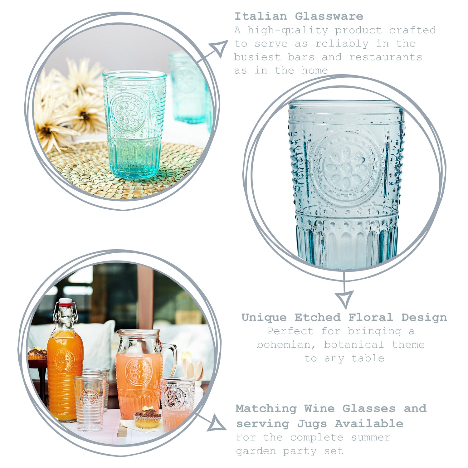 Bormioli Rocco Romantic Highball Glass - 340ml