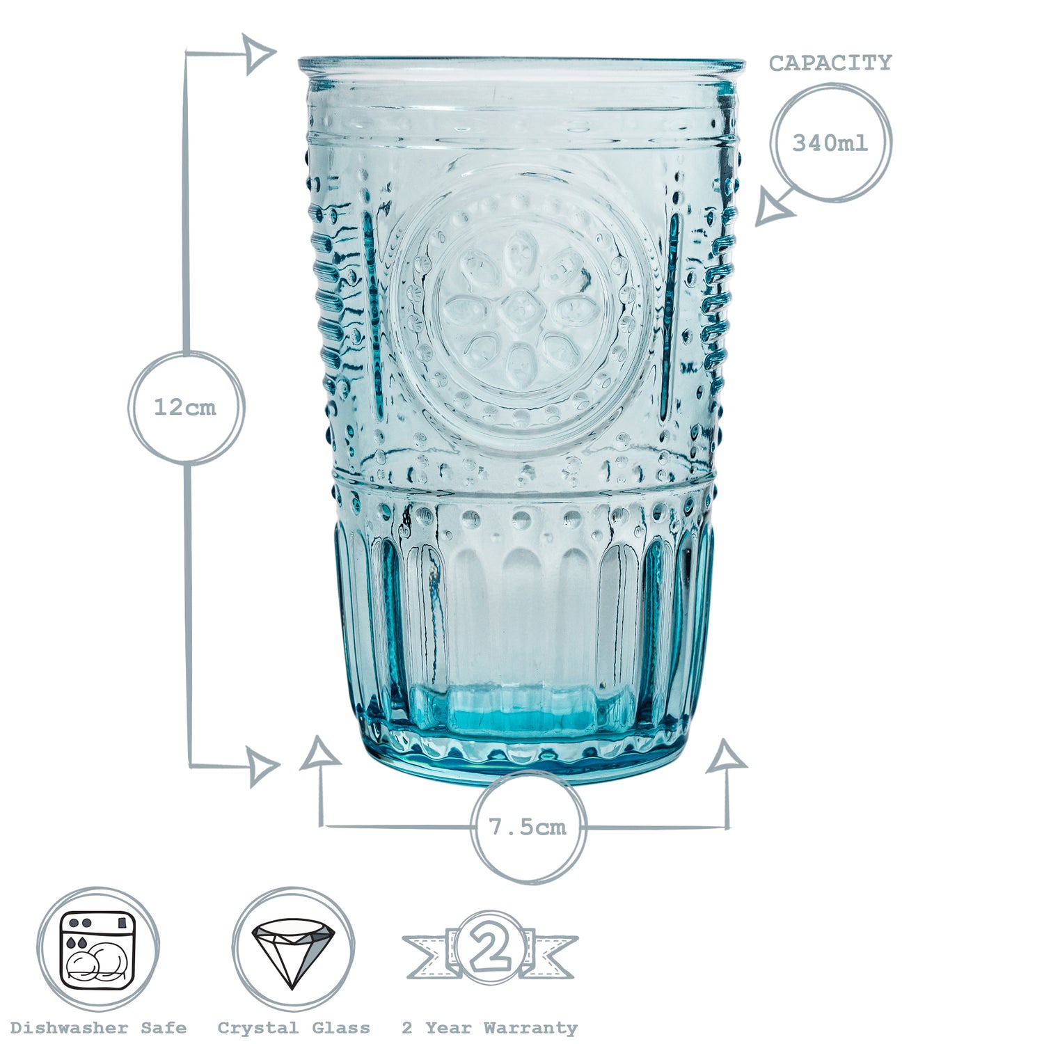 Bormioli Rocco Romantic Highball Glass - 340ml